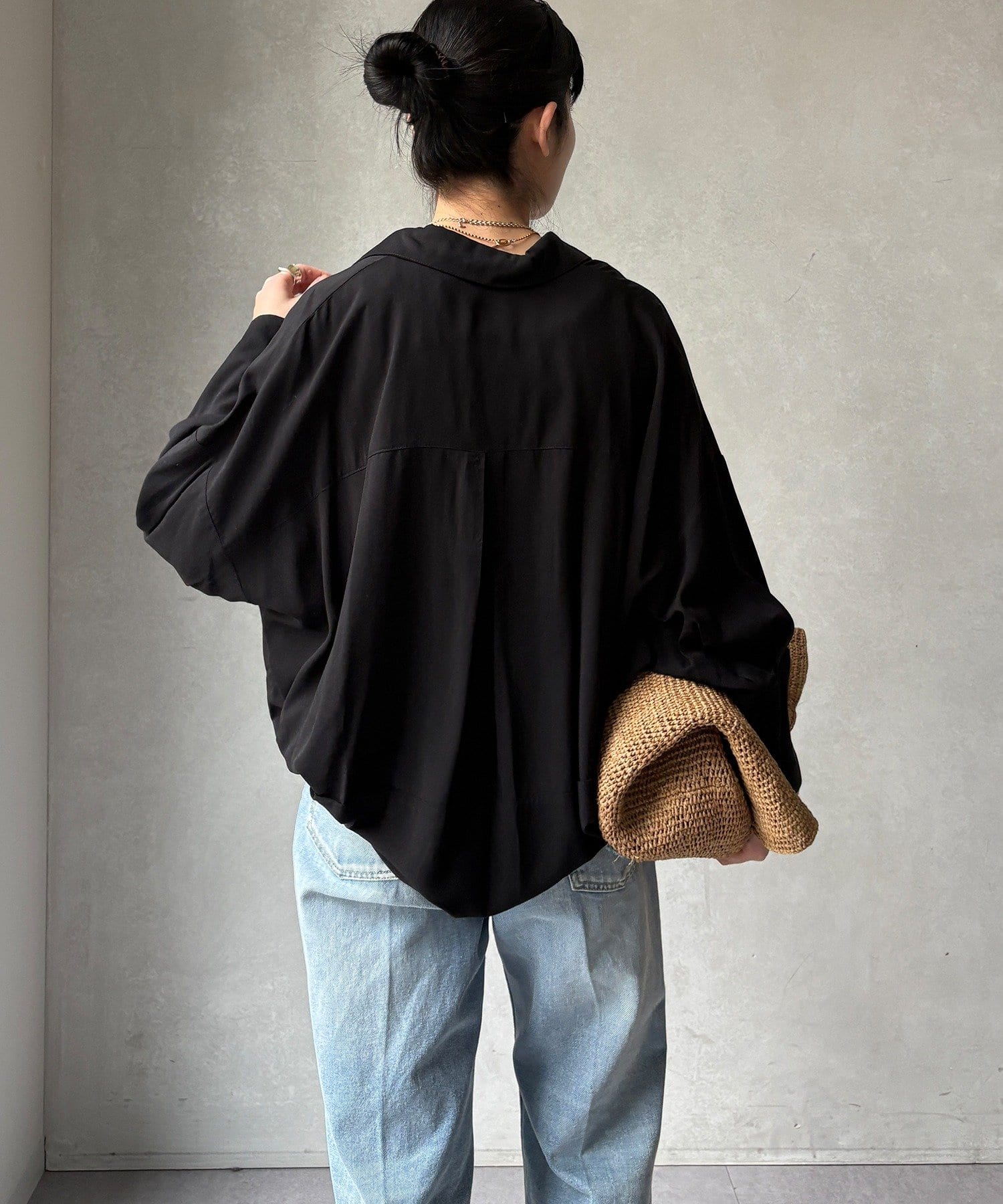 DOUDOU(ドゥドゥ) リヨセルツイルスキッパーシャツ