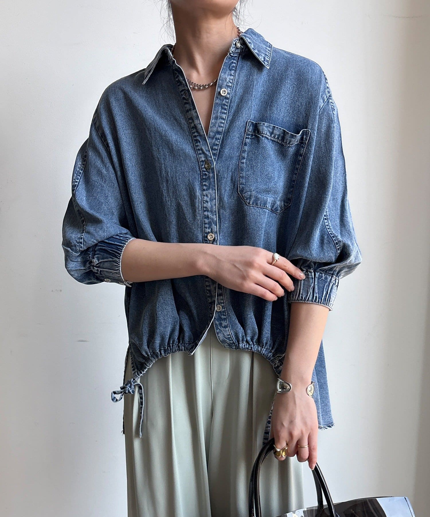 DOUDOU(ドゥドゥ) リヨセルデニムシャツ