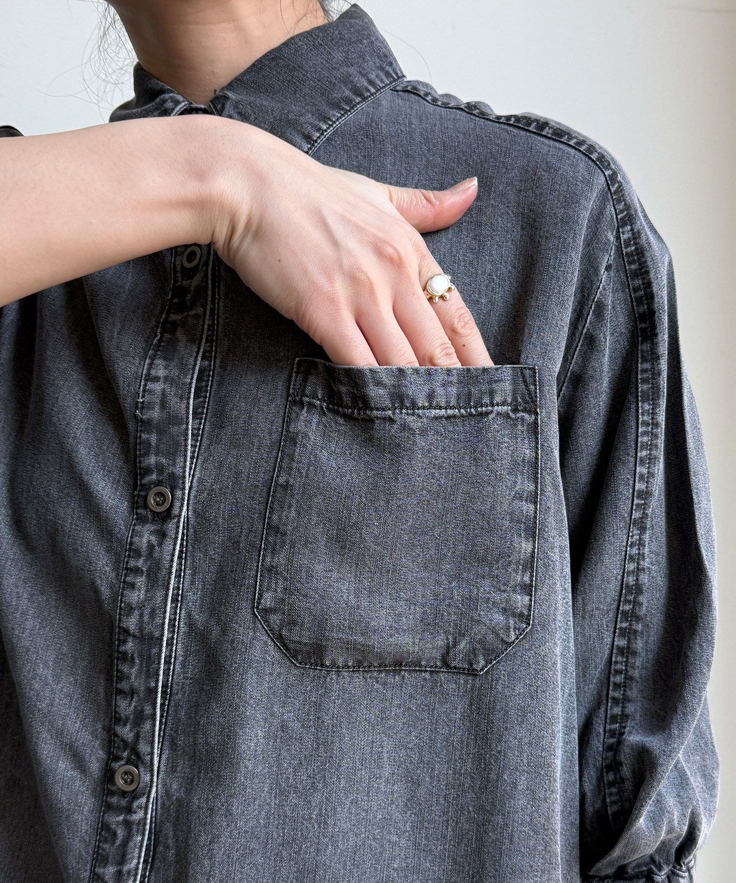 DOUDOU(ドゥドゥ) リヨセルデニムシャツ