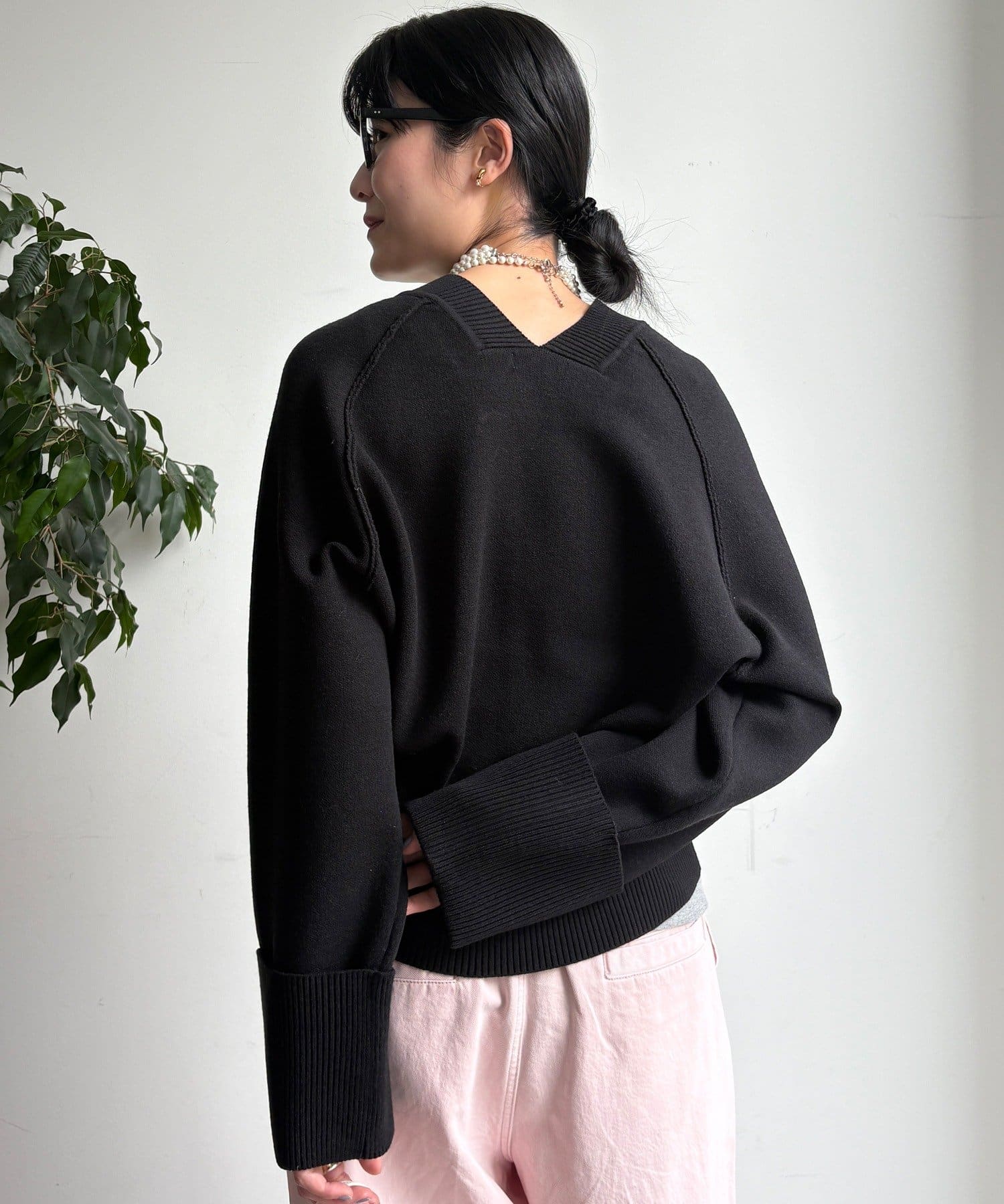 DOUDOU(ドゥドゥ) 【WEB限定】マシーンウォッシャブルVネックプルオーバー