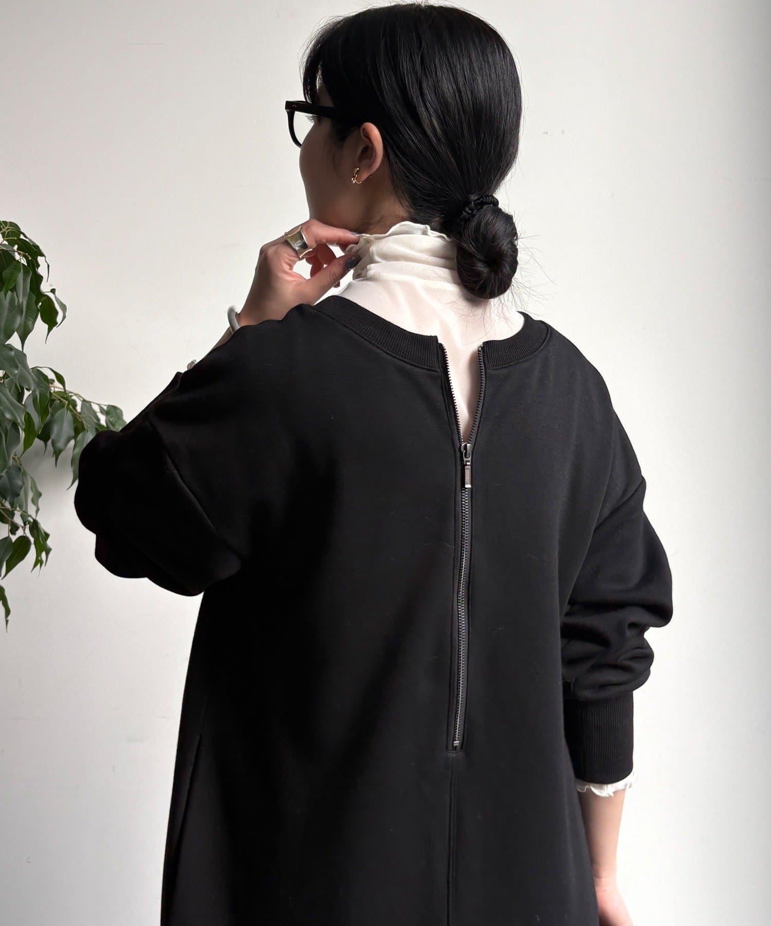 DOUDOU(ドゥドゥ) 【WEB限定】裏毛裏起毛ワンピース