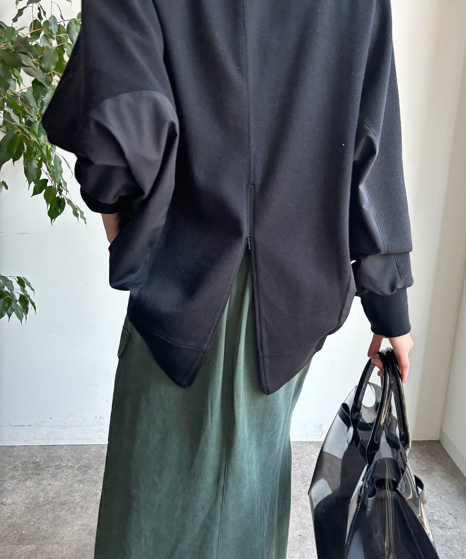 DOUDOU(ドゥドゥ) 【WEB限定】異素材切替プルオーバー