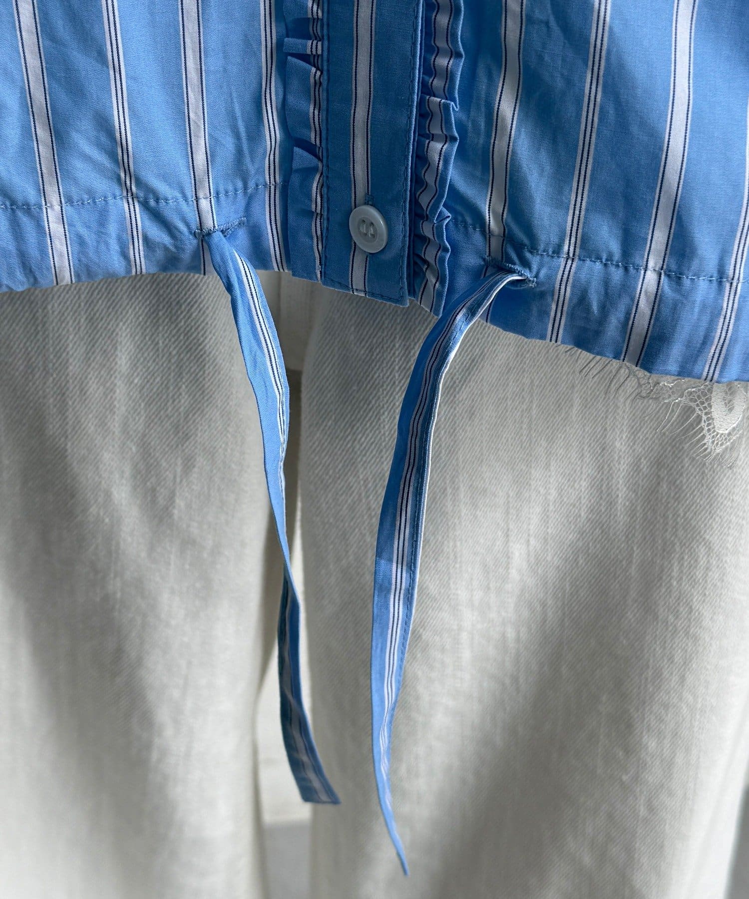 DOUDOU(ドゥドゥ) 【WEB限定】ストライプドロストシャツ