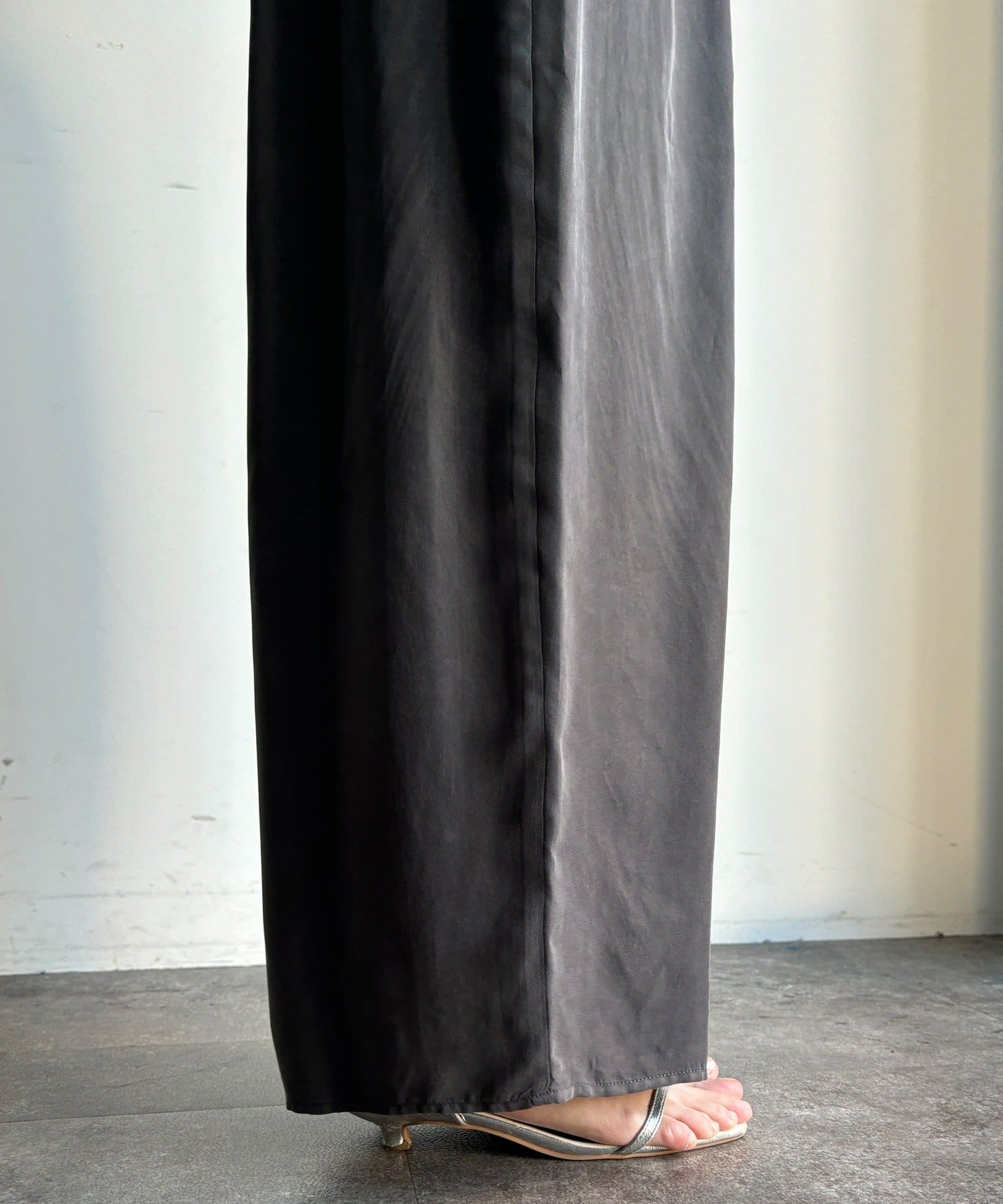 DOUDOU(ドゥドゥ) 【セットアップ対応】キュプラレーヨンタックパンツ