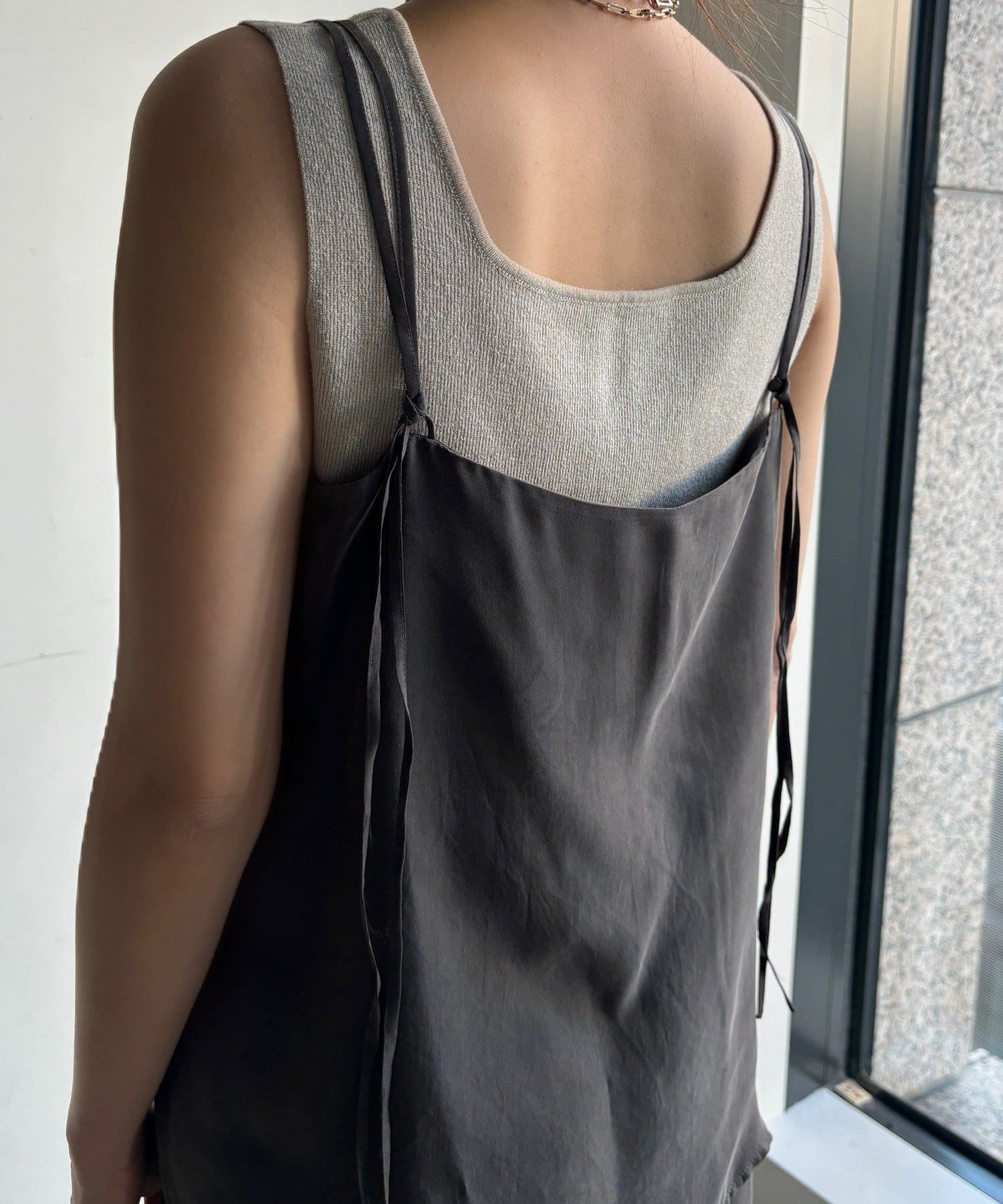 DOUDOU(ドゥドゥ) 【セットアップ対応】キュプラレーヨンキャミ