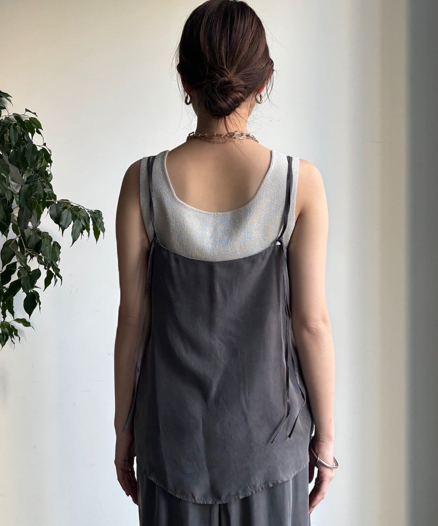 DOUDOU(ドゥドゥ) 【セットアップ対応】キュプラレーヨンキャミ