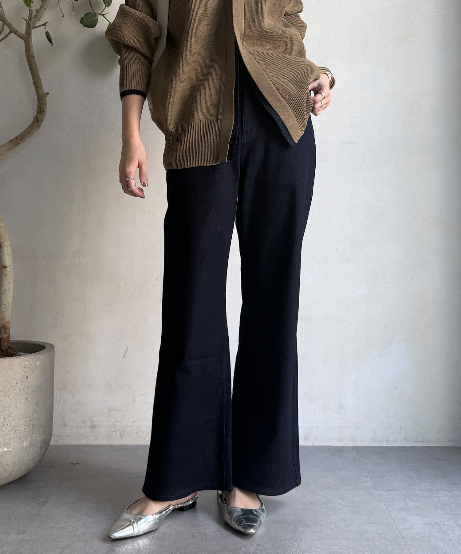 DOUDOU(ドゥドゥ) ストレッチフレアデニム