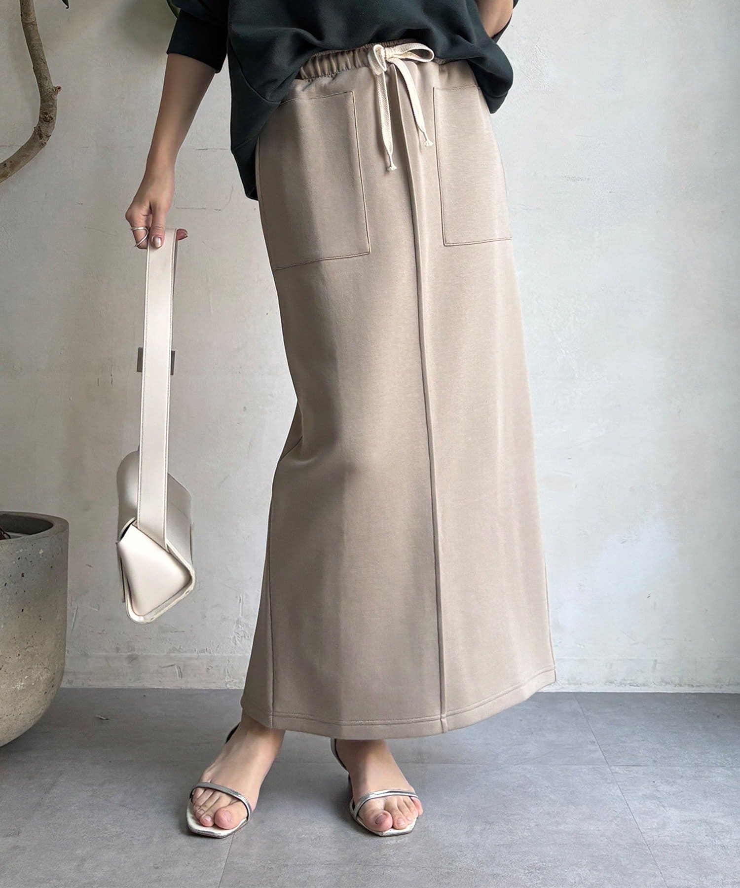 DOUDOU(ドゥドゥ) コットンダンボールタイトスカート