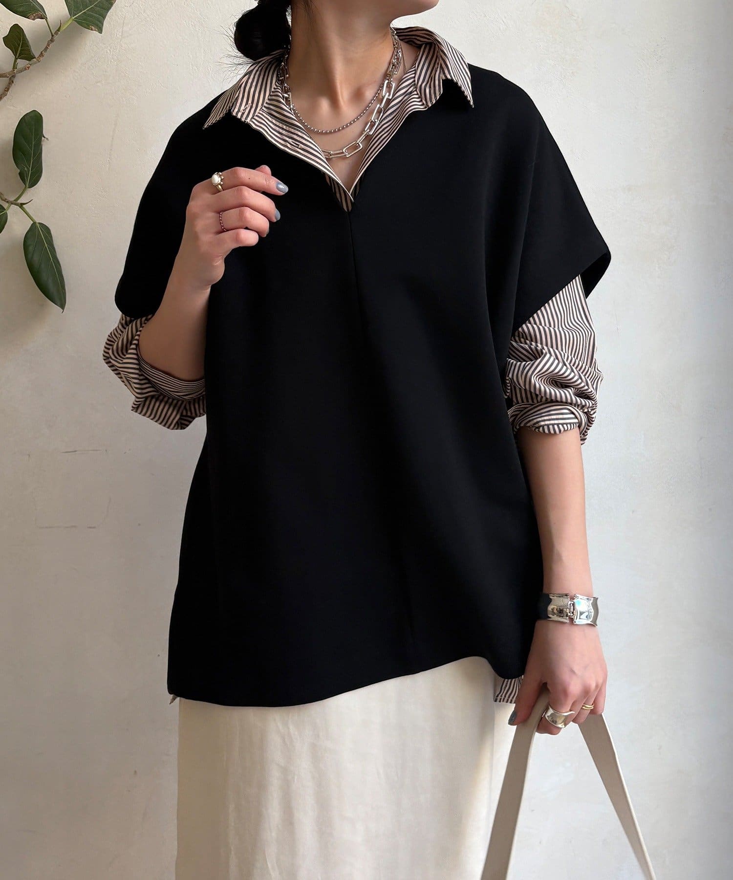 DOUDOU(ドゥドゥ) 【WEB限定】オーバーシルエットダンボールベスト