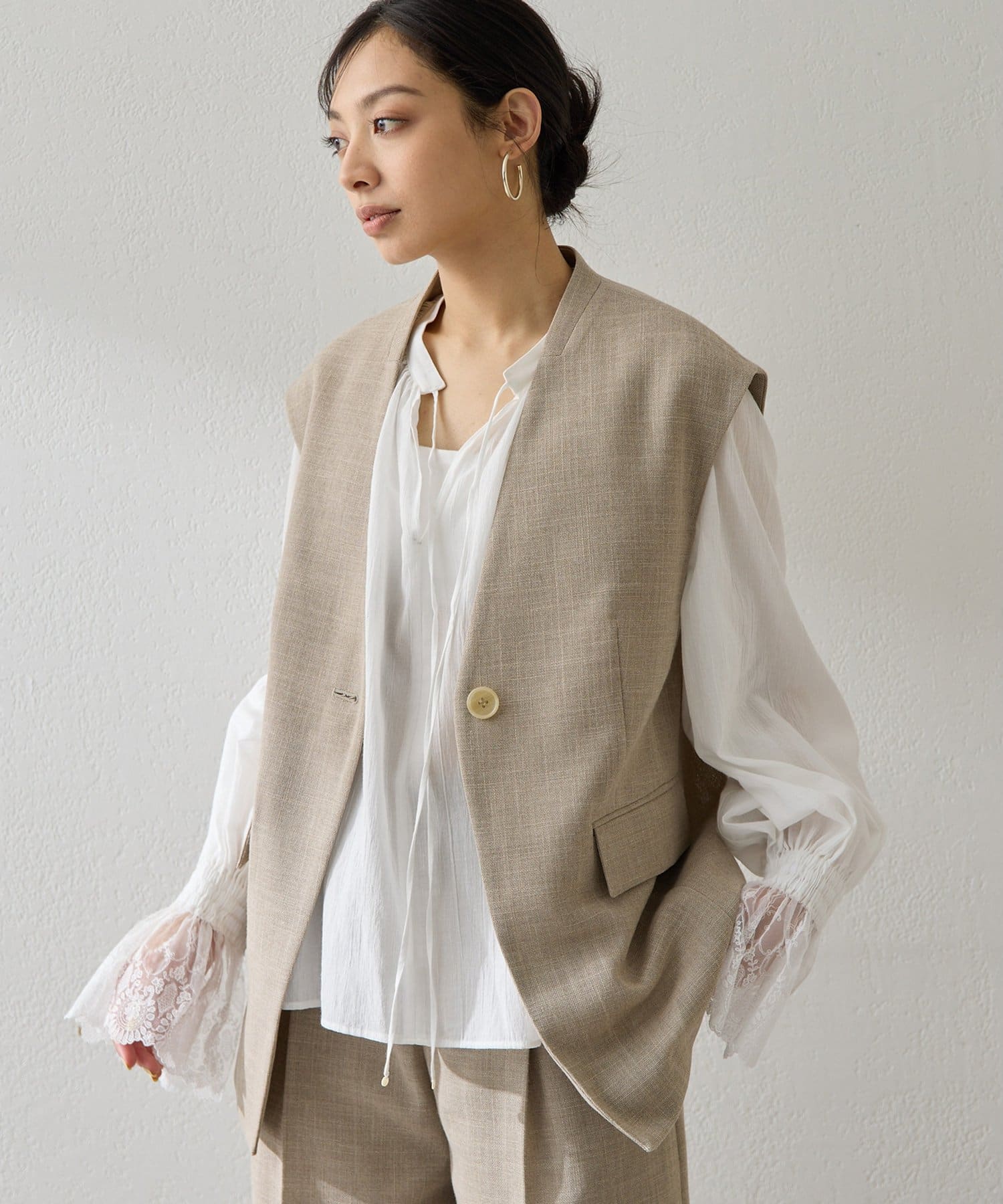 Whim Gazette(ウィム ガゼット) リネンライクジレ