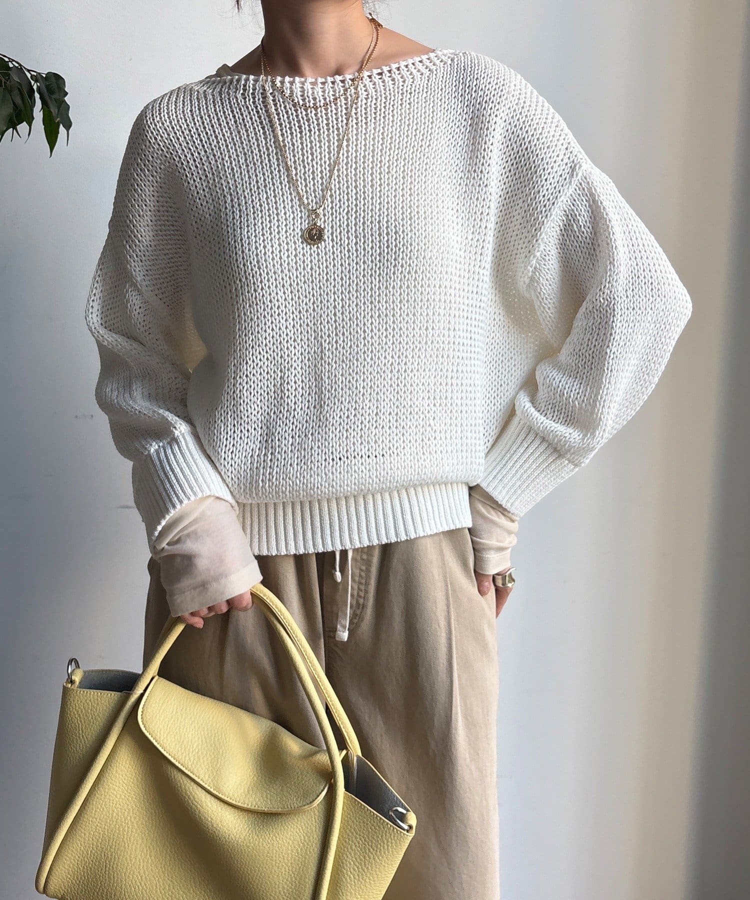 DOUDOU(ドゥドゥ) コットンローゲージプルオーバー