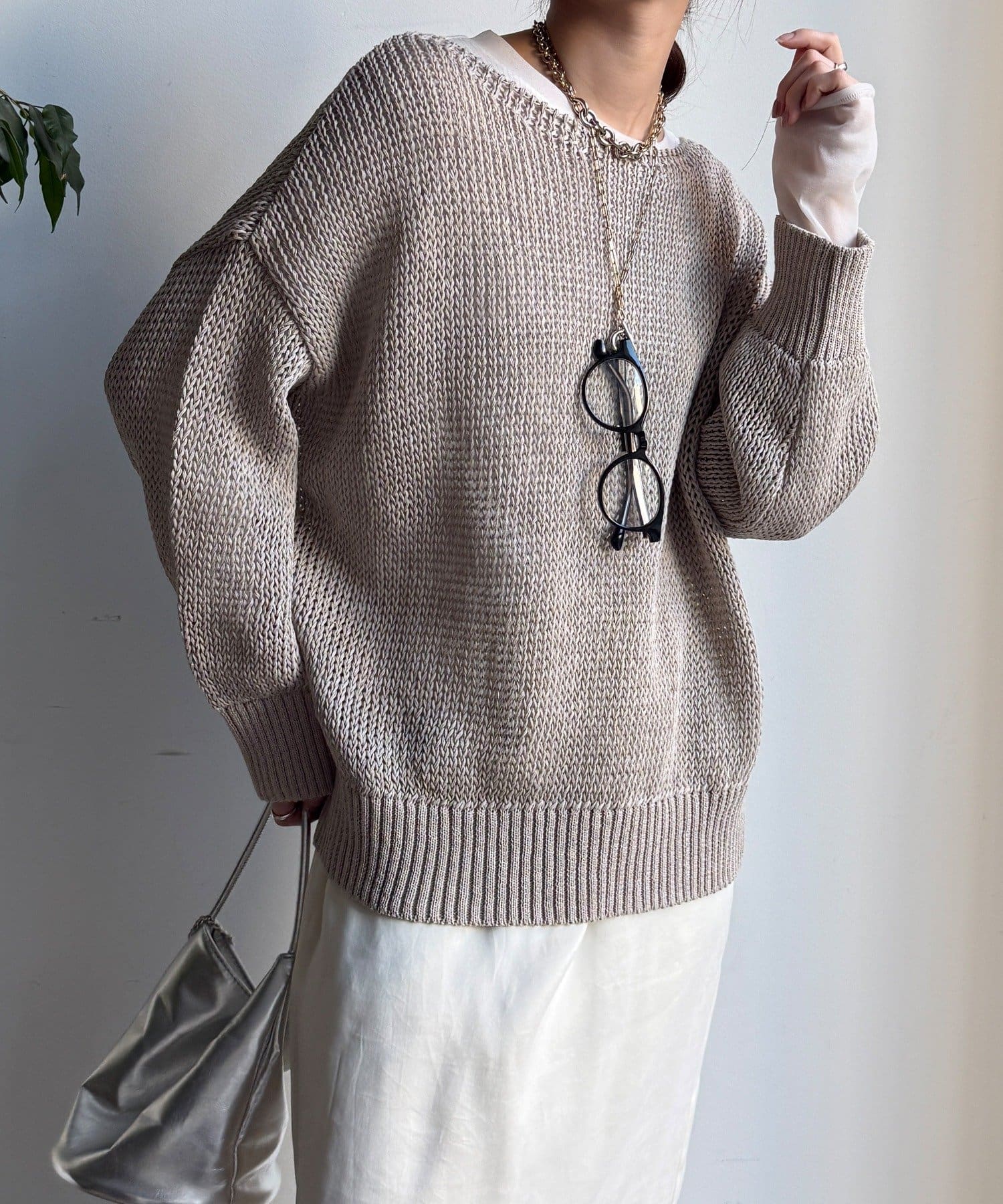 DOUDOU(ドゥドゥ) コットンローゲージプルオーバー