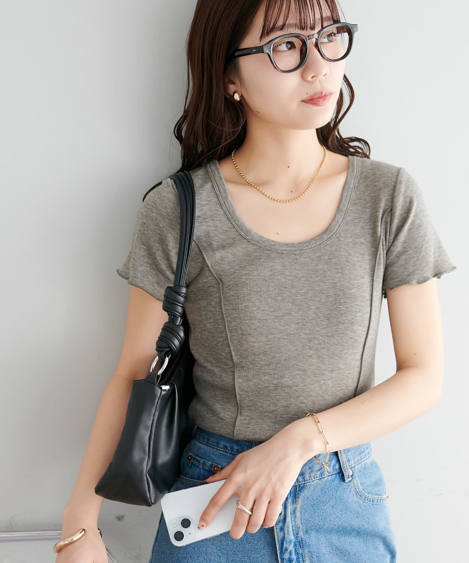 DISCOAT(ディスコート) 【WEB限定】メランジメロー半袖Tシャツ