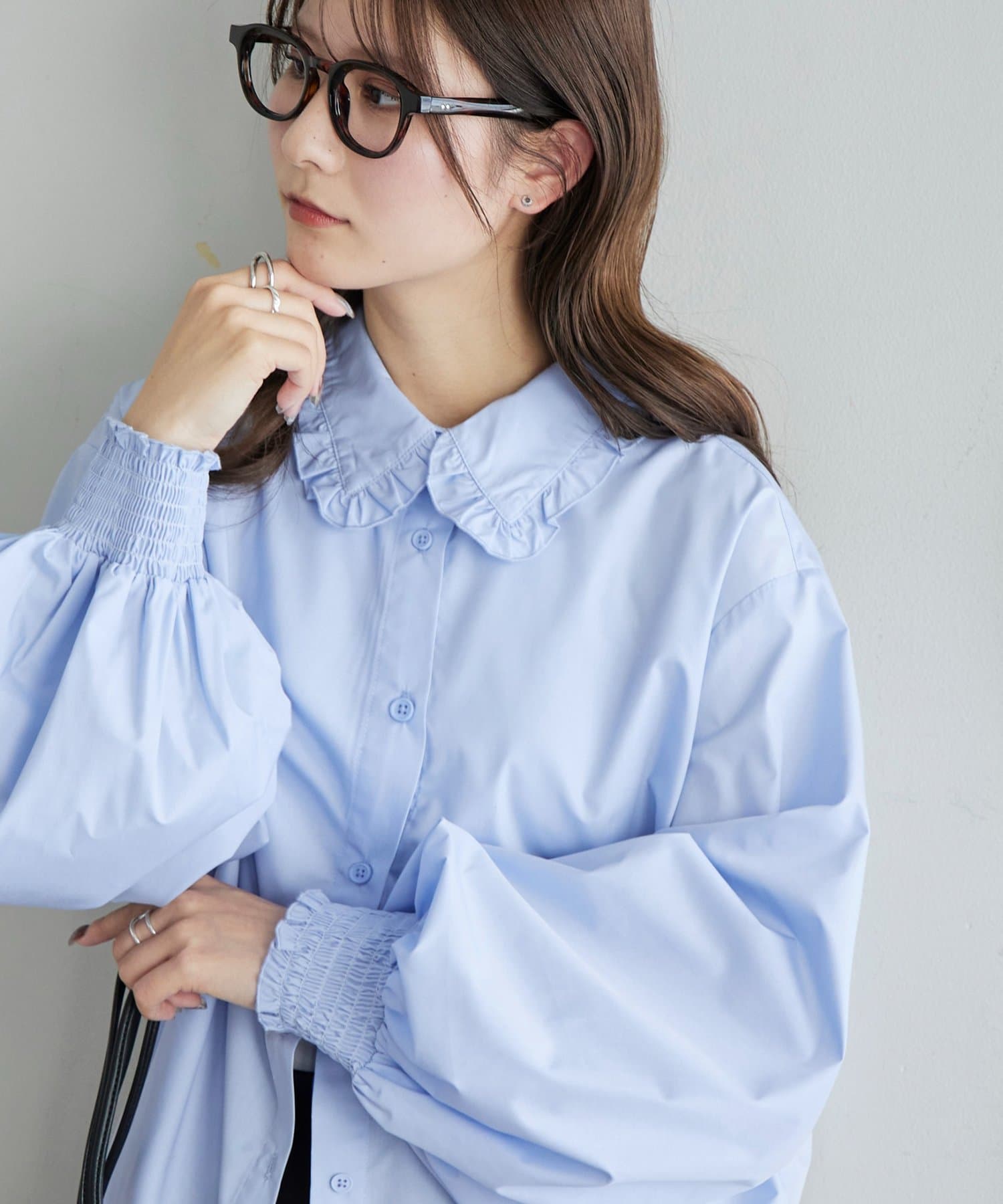 DISCOAT(ディスコート) 【SS先行予約/WEB限定】フリルカラーブラウス