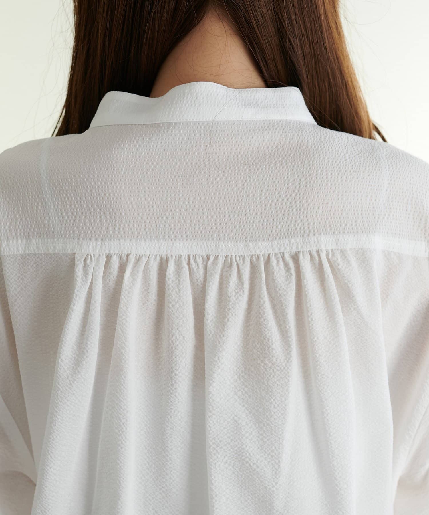 DISCOAT(ディスコート) 【SS先行予約/WEB限定】スタンドフリルカラーシャツ