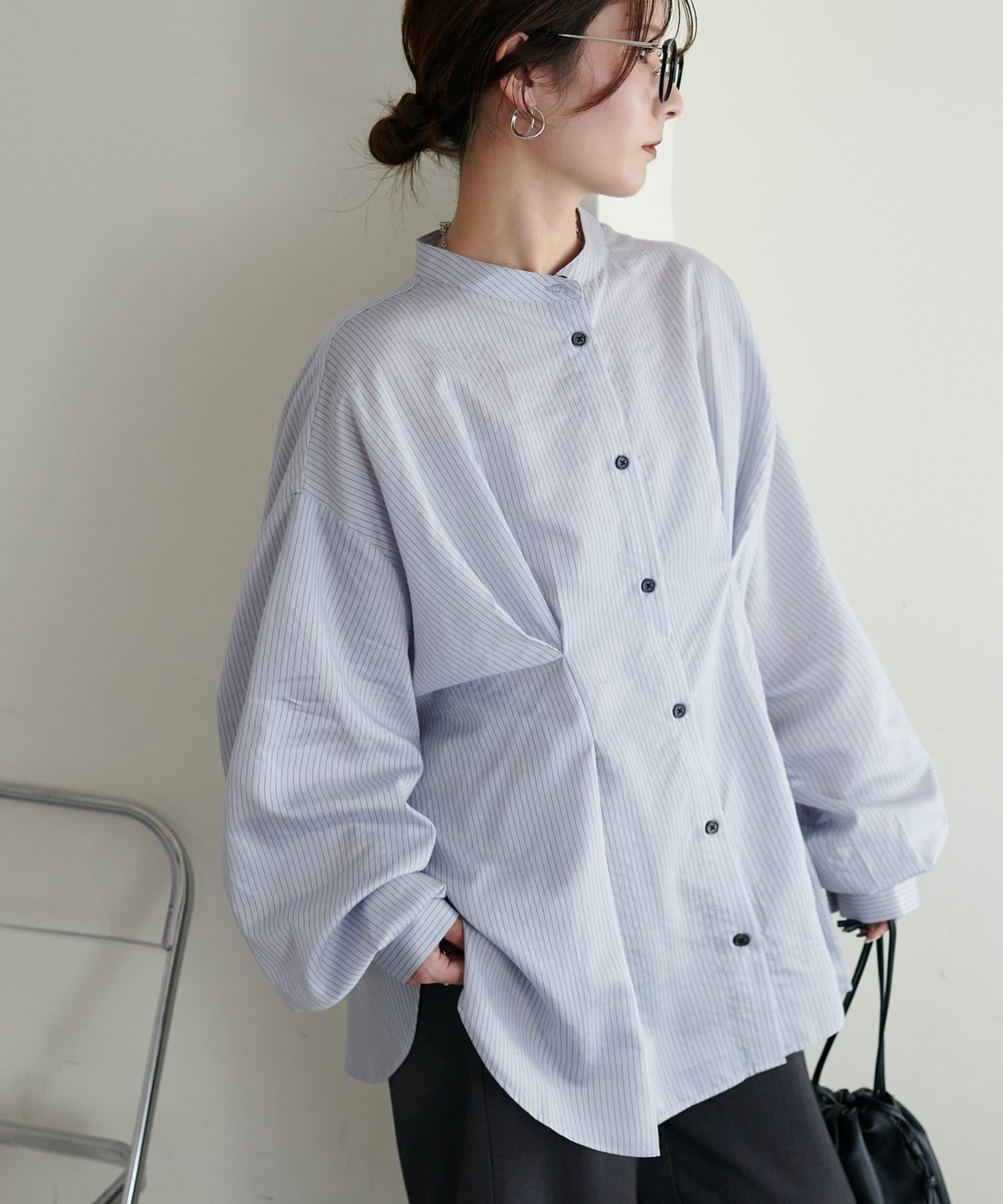 DISCOAT(ディスコート) 【SS先行予約/新色追加！/WEB限定】タックデザインオーバーシャツ