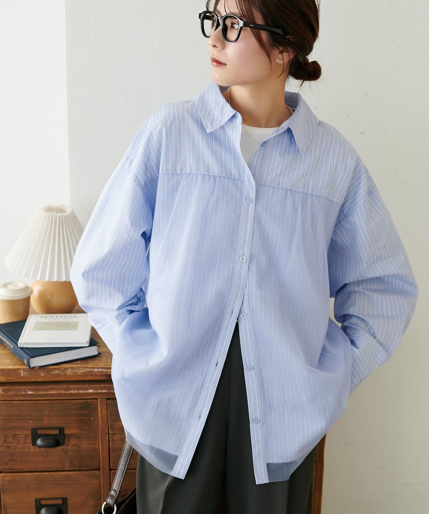 DISCOAT(ディスコート) 【WEB限定】チュールレイヤードシャツ