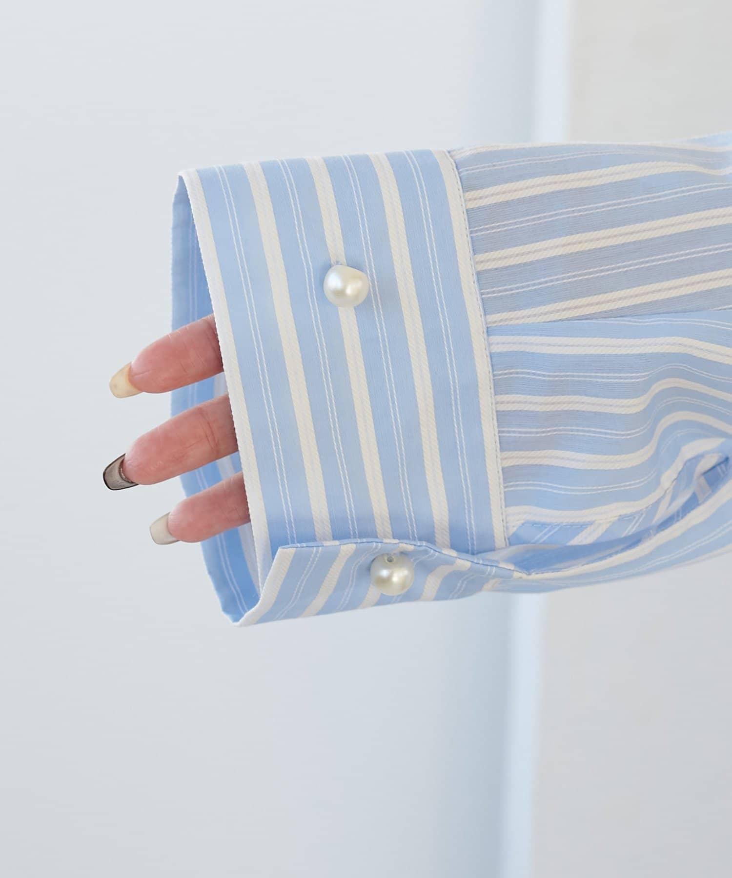 DISCOAT(ディスコート) 【SS先行予約/WEB限定】パール釦2WAYスリーブオーバーシャツ