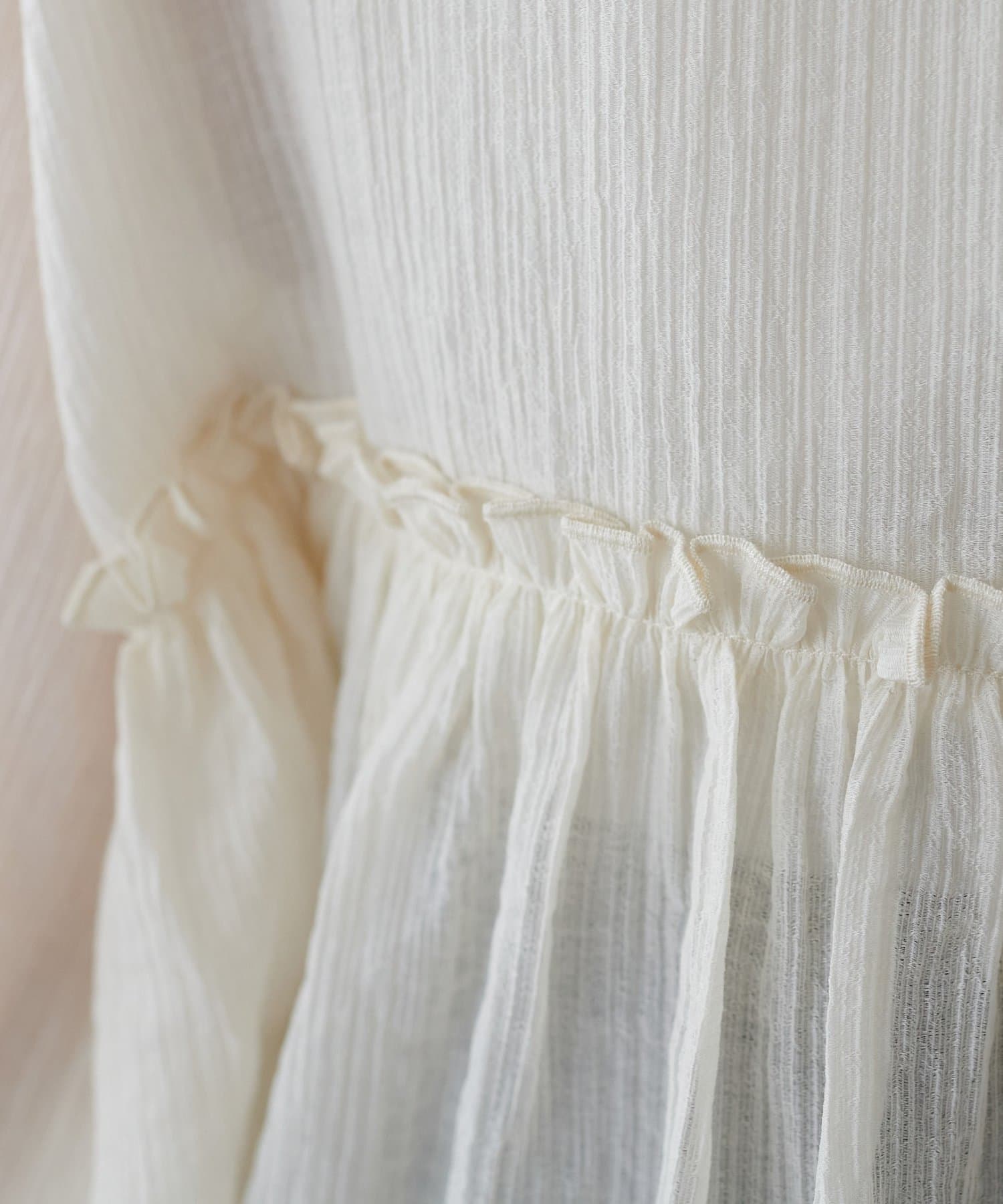 DISCOAT(ディスコート) 【SS先行予約/WEB限定】フロントリボンシアーブラウス