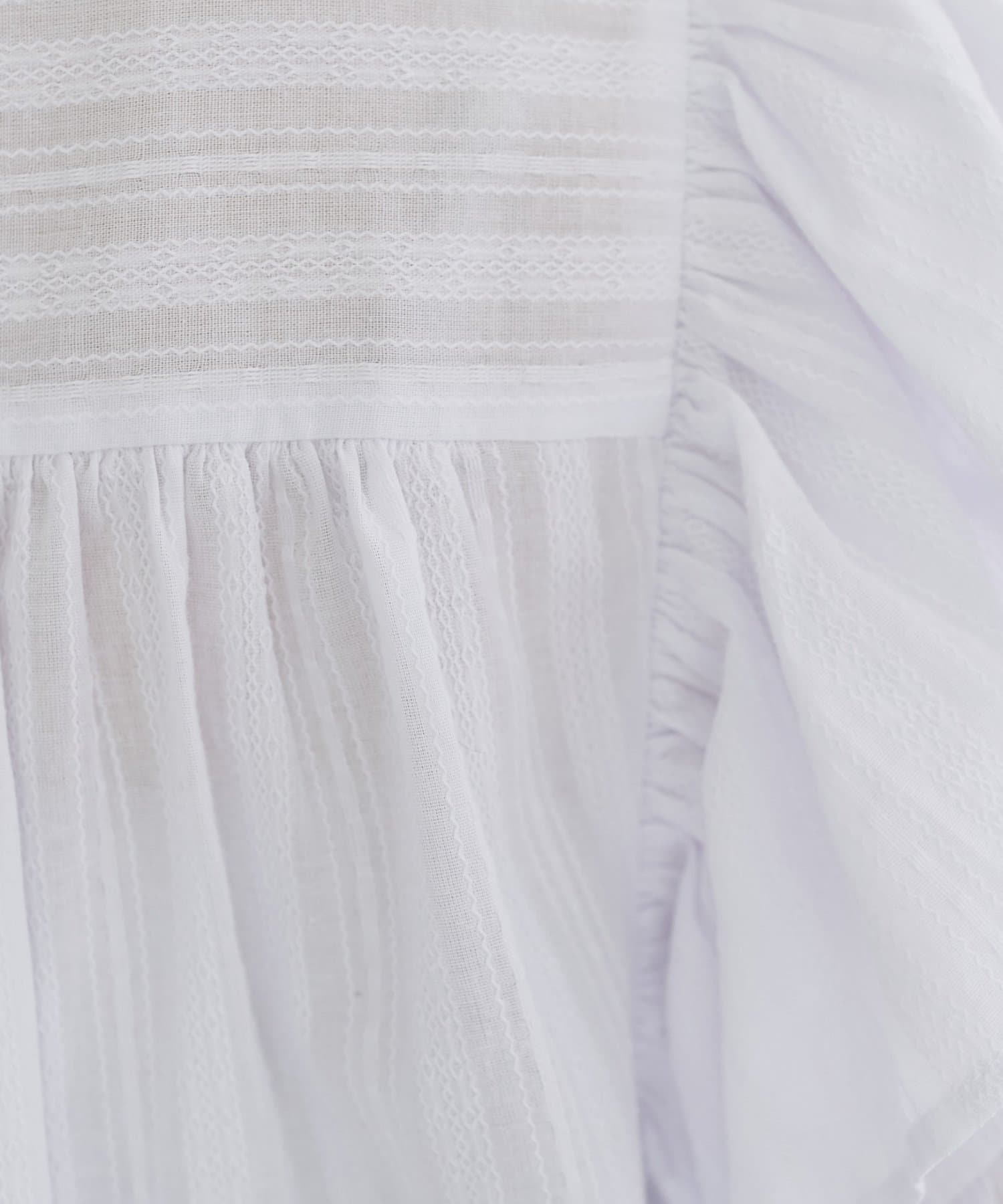 DISCOAT(ディスコート) 【WEB限定】フリル袖ジャガードブラウス