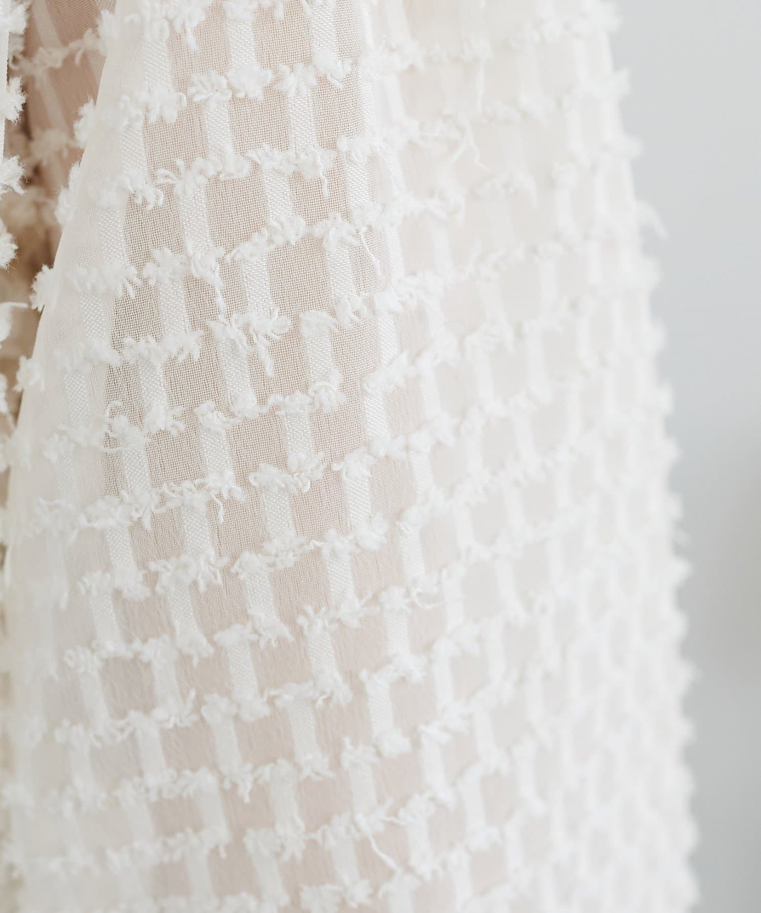 DISCOAT(ディスコート) 【SS先行予約/WEB限定】ペプラムフリンジジャガードブラウス