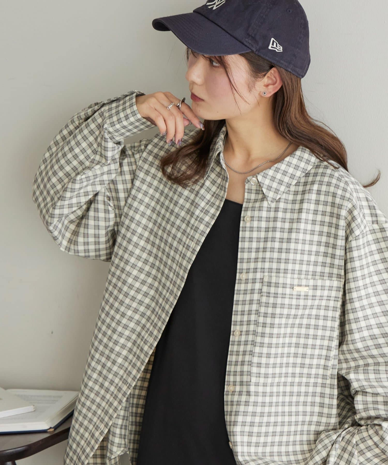 DISCOAT(ディスコート) 【WEB限定】プレート付オーバーシャツ