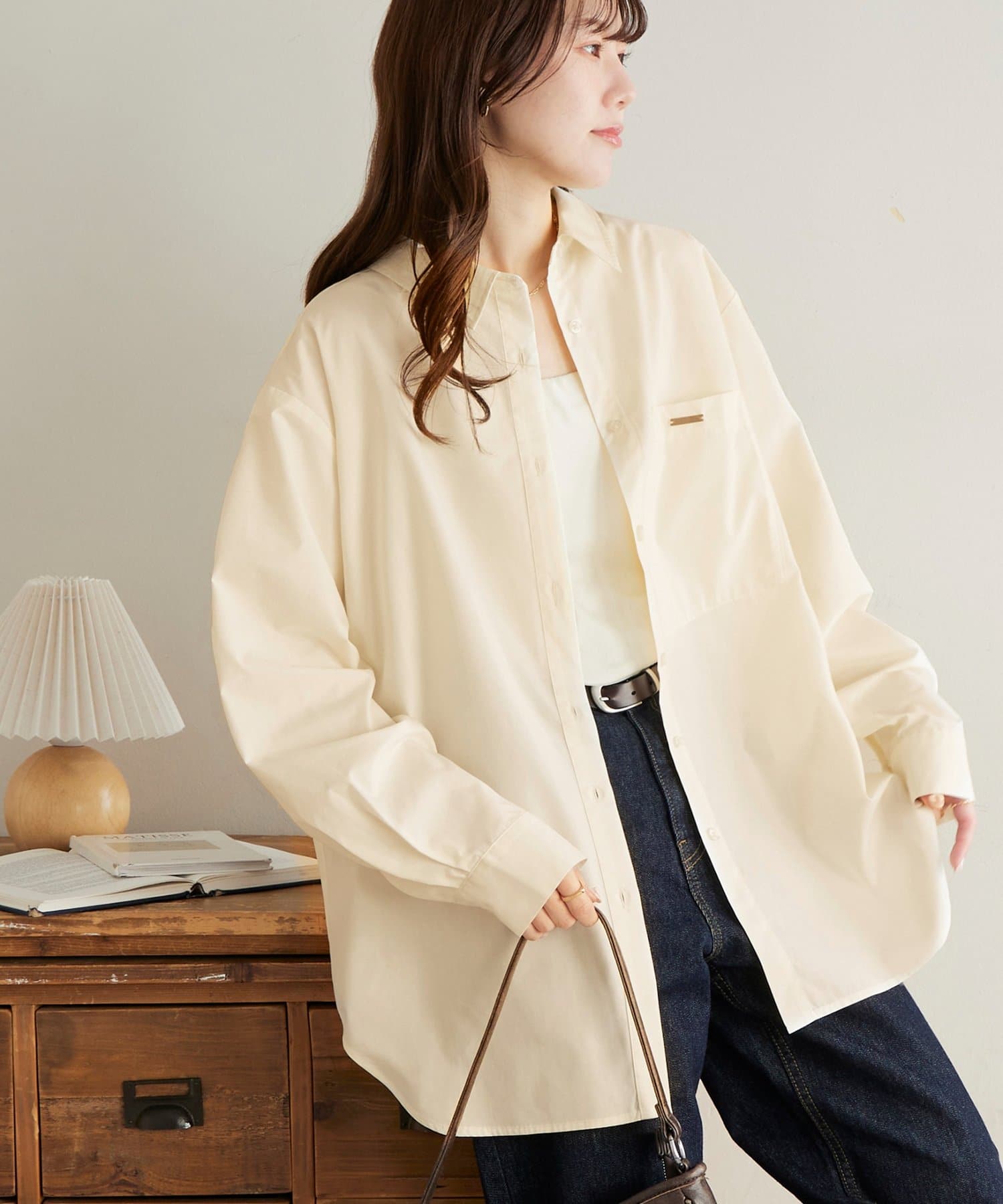 DISCOAT(ディスコート) 【WEB限定】プレート付オーバーシャツ