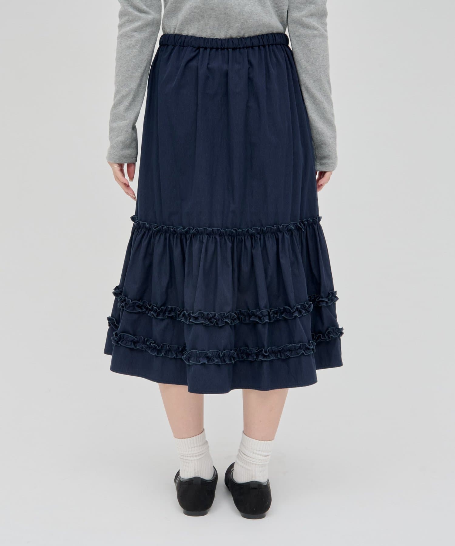 DISCOAT(ディスコート) 【SS先行予約/umm.】ティアードミドルスカート