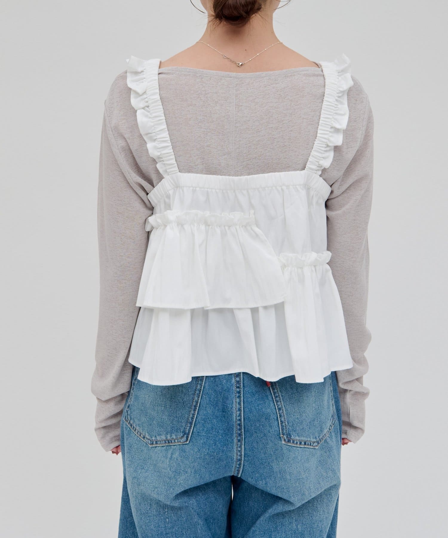 DISCOAT(ディスコート) 【SS先行予約/umm.】アシメフリルキャミブラウス