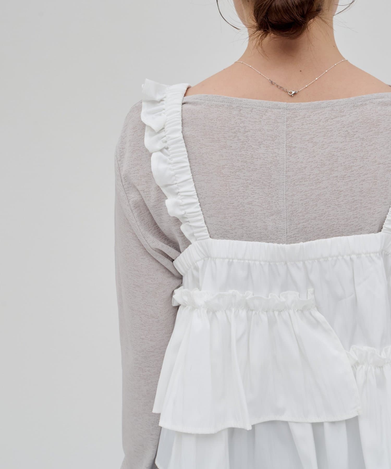 DISCOAT(ディスコート) 【SS先行予約/umm.】アシメフリルキャミブラウス