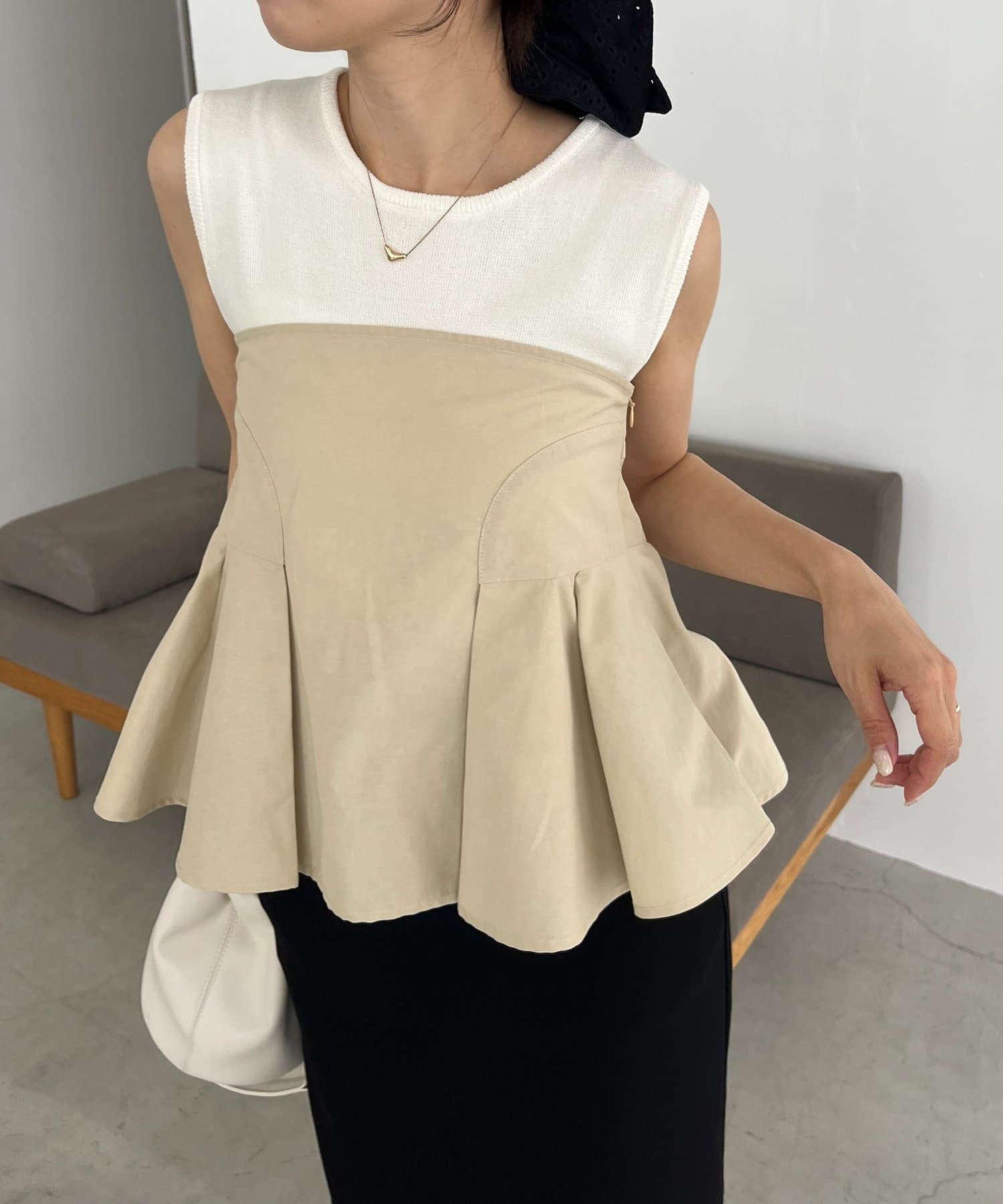 OUTLET(アウトレット) 【CAPRICIEUX LE'MAGE】インナーSETペプラムビスチェ