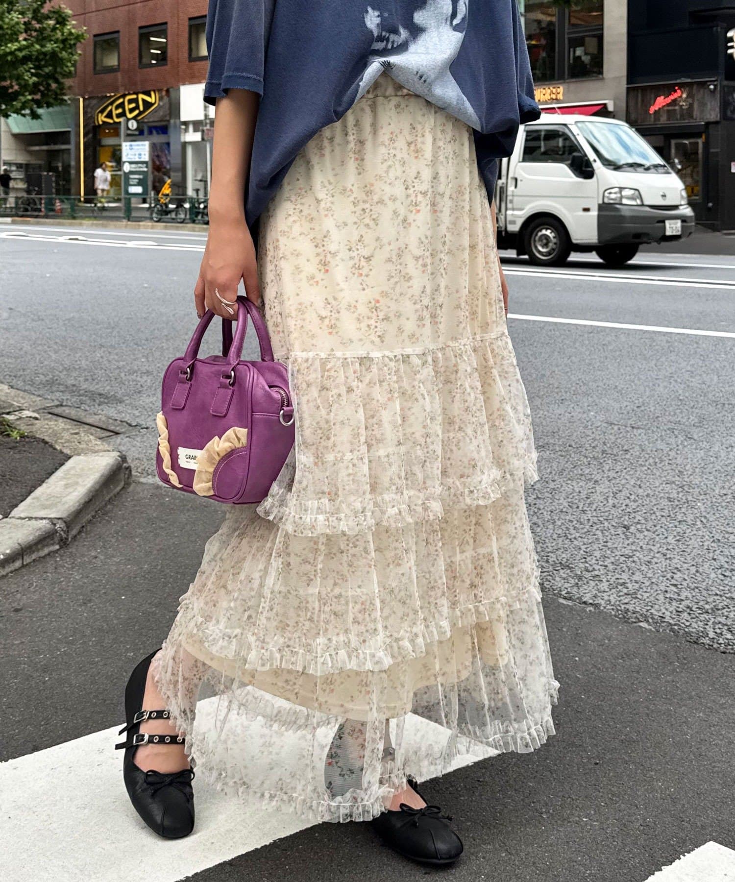 OUTLET(アウトレット) 【Ciaopanic】チュールフリルティアードスカート