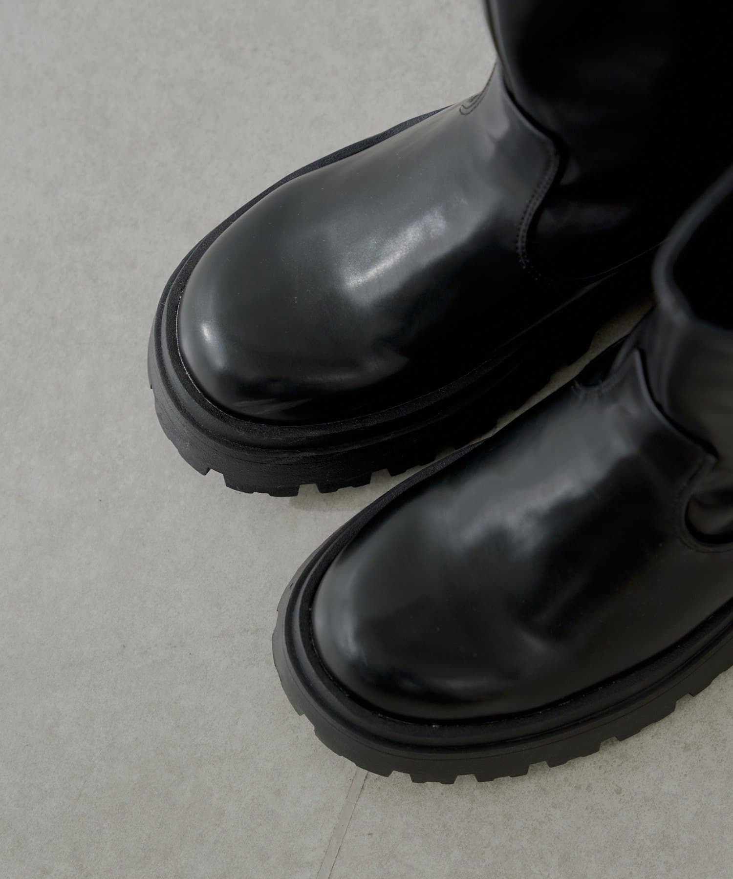 OUTLET(アウトレット) 【Chico】サイドストラップ厚底ショートブーツ