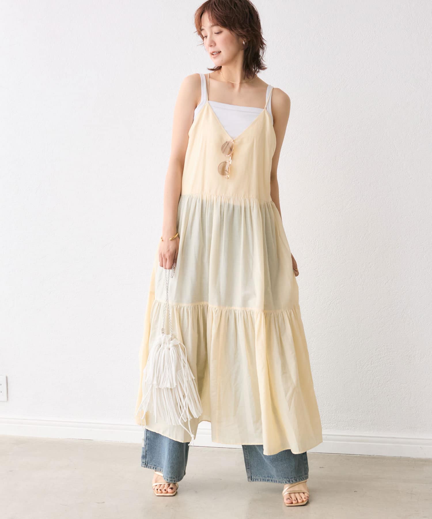 RIVE DROITE】コットンシルクキャミドレス | OUTLET(アウトレット