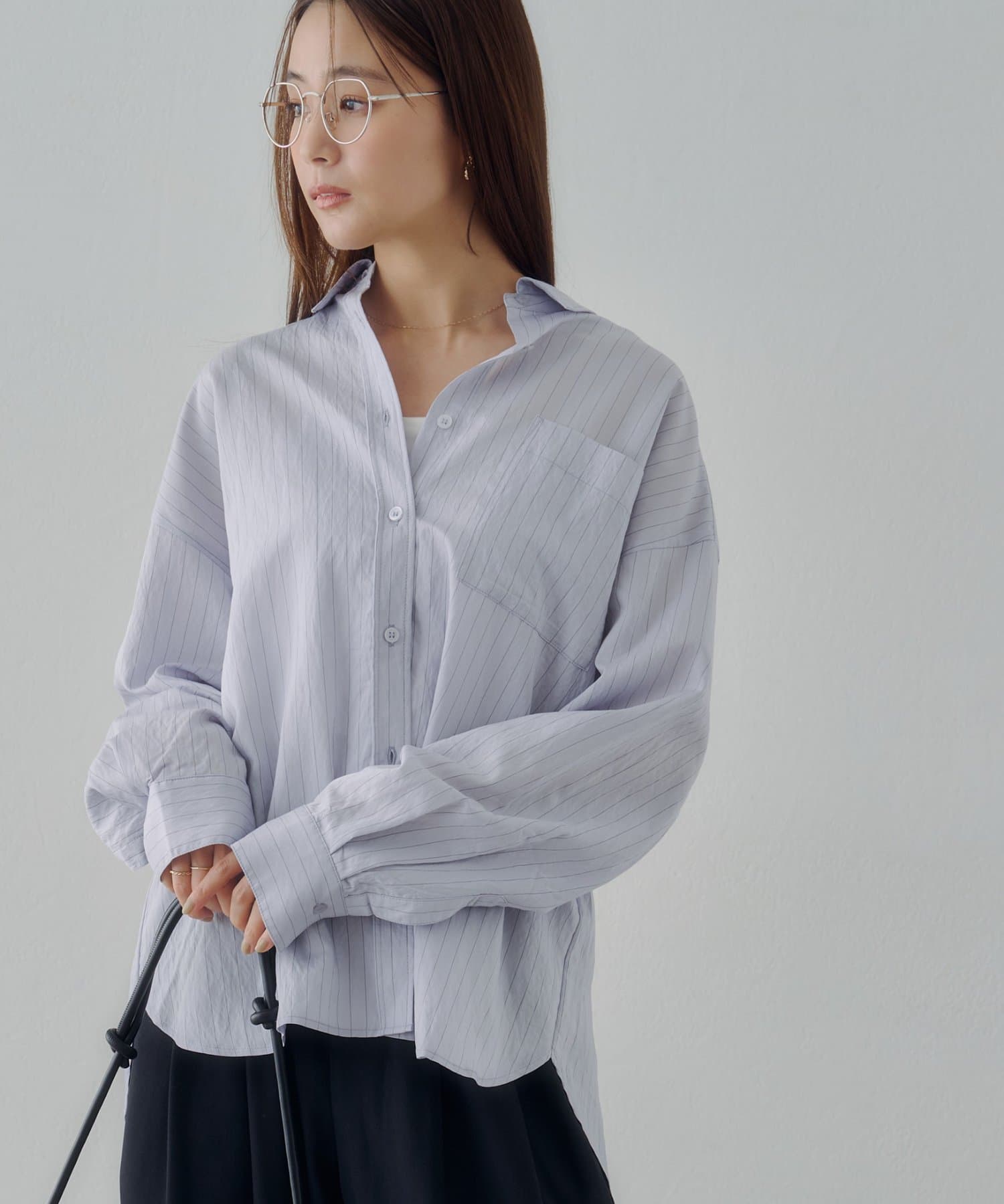 DISCOAT(ディスコート) 【Noka】ピンストライプシャツ《WEB限定カラーあり》