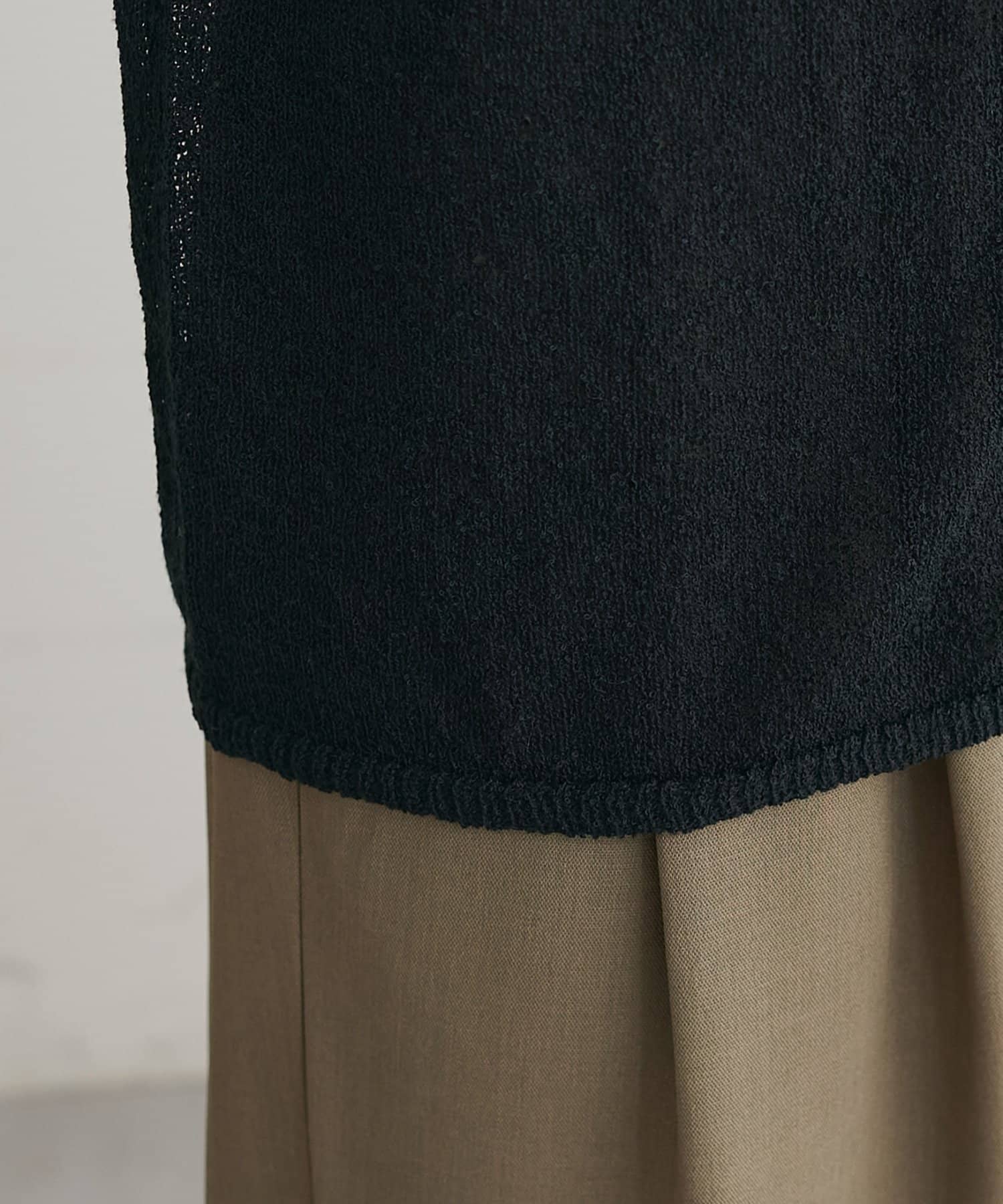 DISCOAT(ディスコート) 【Noka】衿付き変形ボタンカーディガン