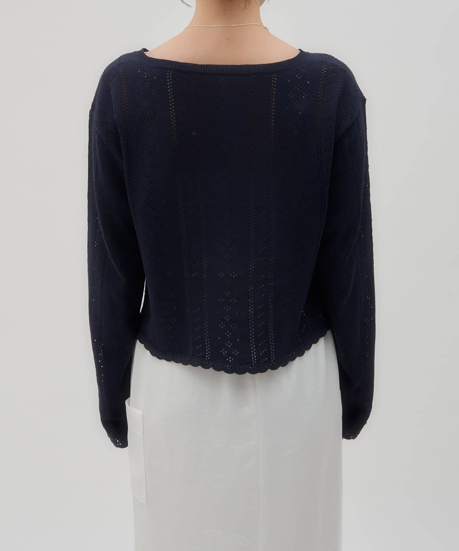 DISCOAT(ディスコート) 【SS先行予約/umm.】アイレットフリルニットカーディガン《WEB限定カラーあり》