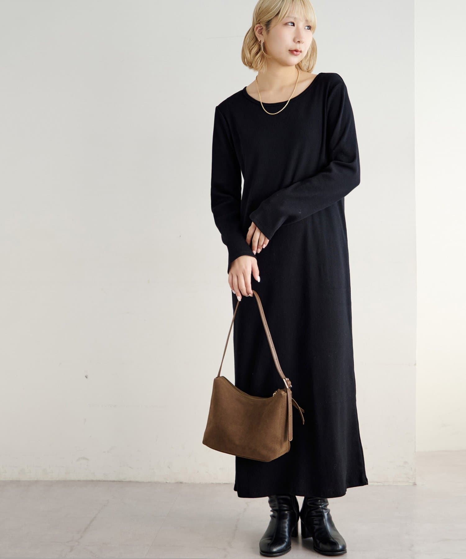 DISCOAT(ディスコート) 【Noka】リブカットワンピース