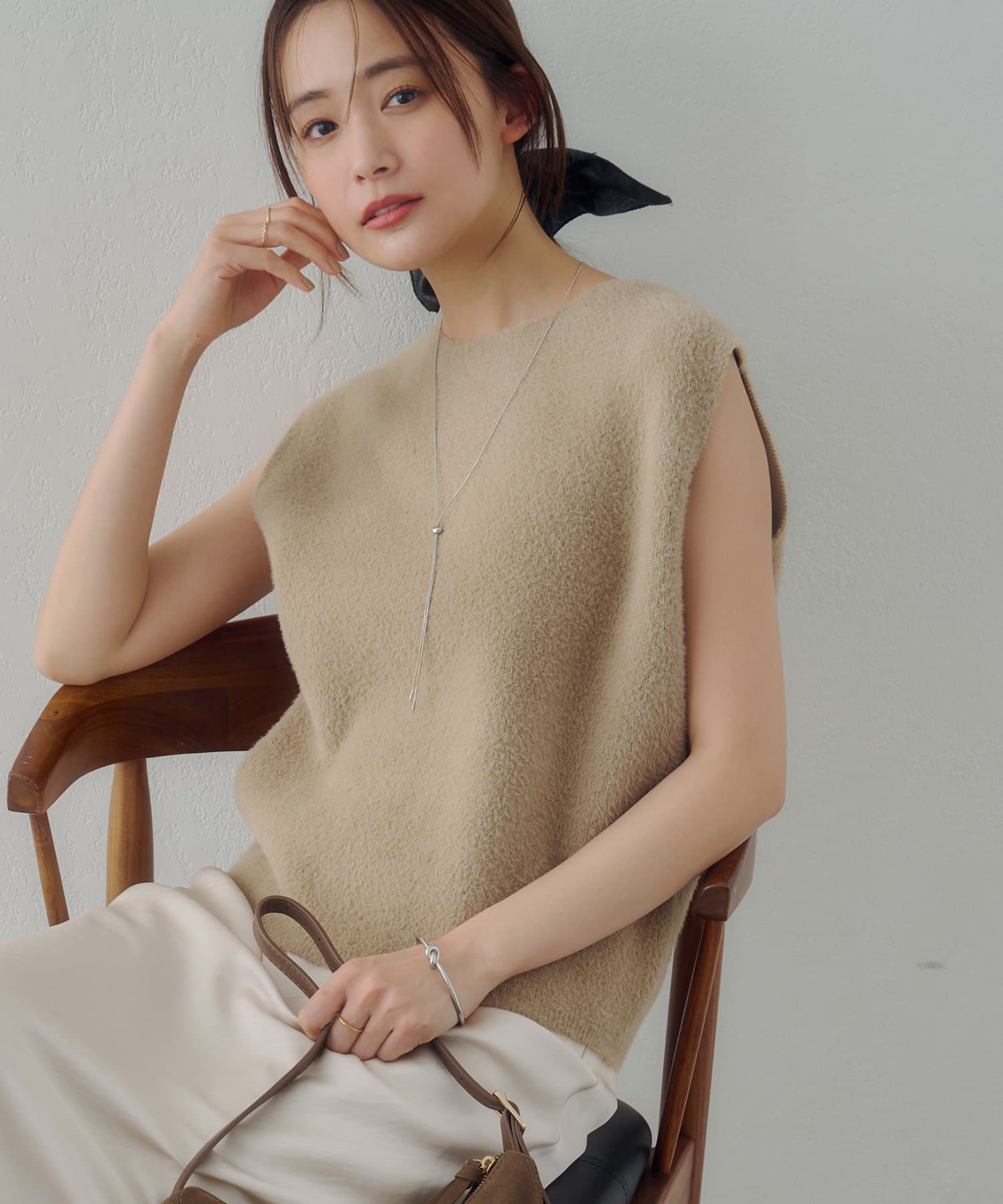 DISCOAT(ディスコート) 【Noka】ミニシャギーベスト