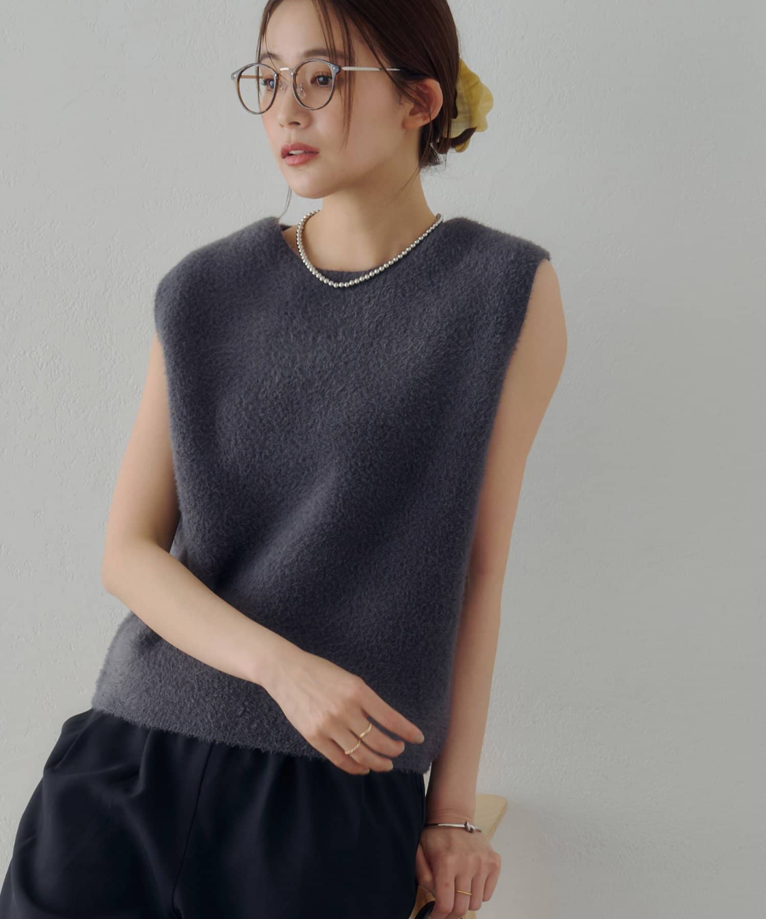 DISCOAT(ディスコート) 【Noka】ミニシャギーベスト