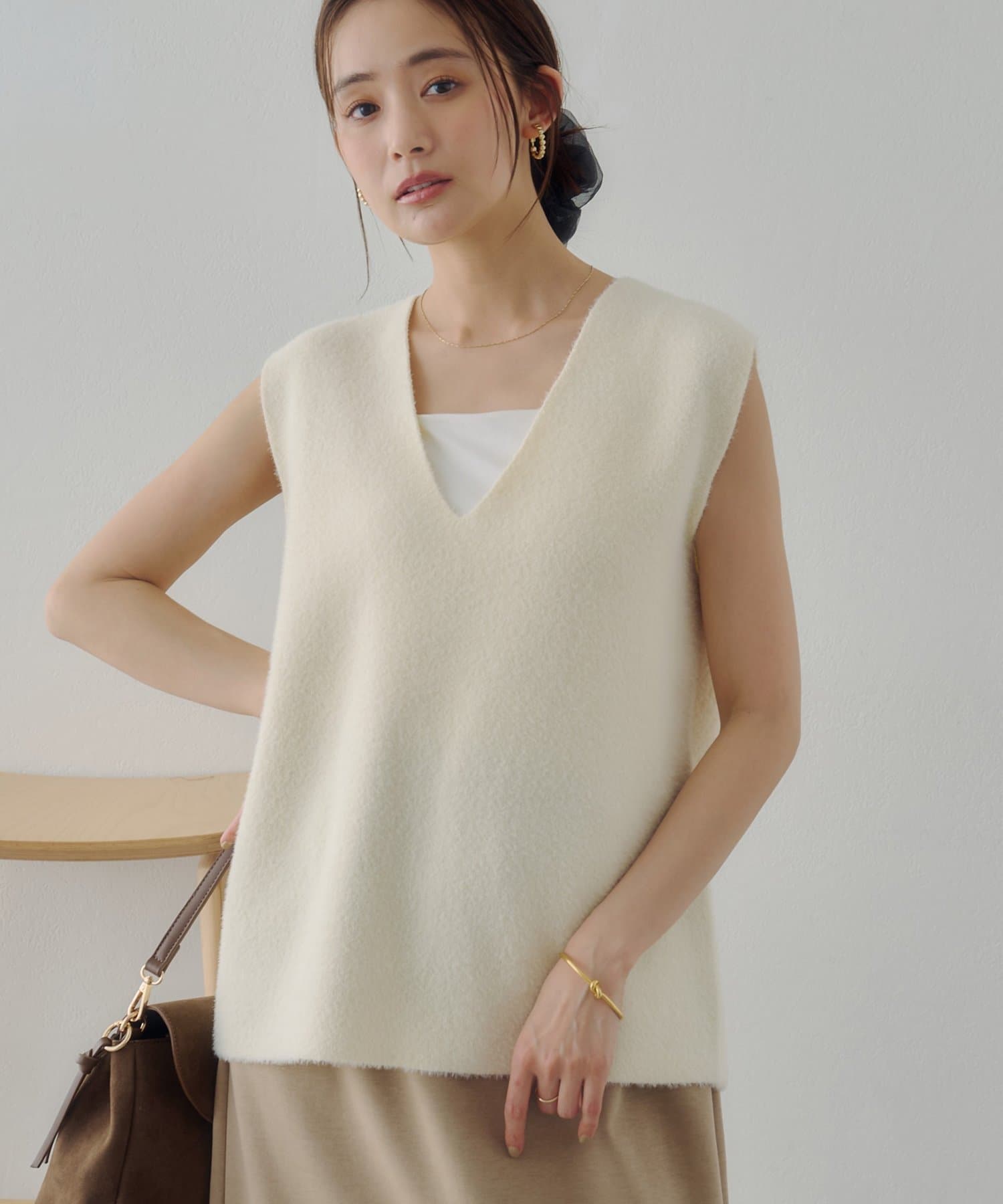 DISCOAT(ディスコート) 【Noka/WEB限定】ミニシャギーVベスト