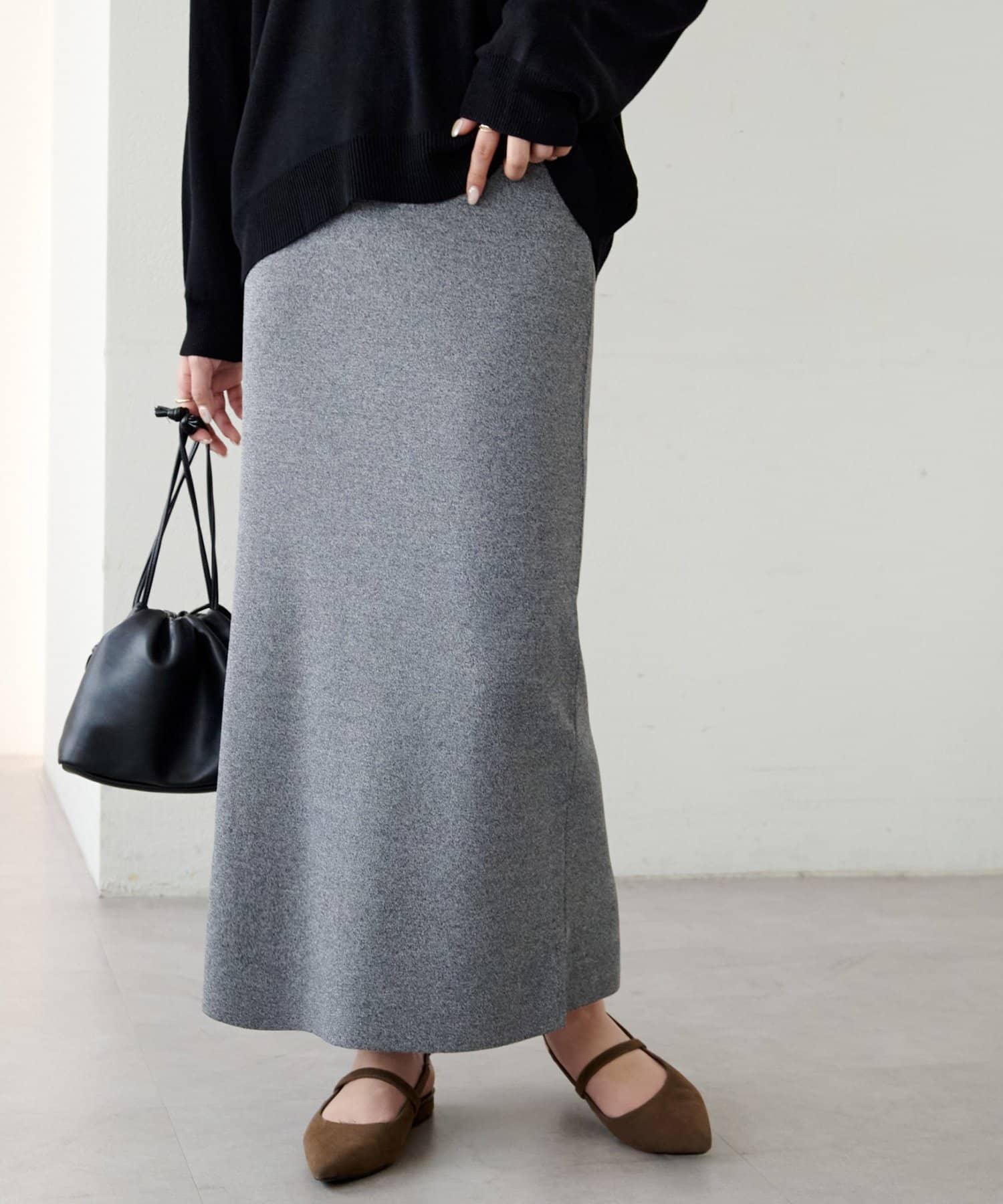 DISCOAT(ディスコート) 【Noka】接触冷感ニットナロースカート