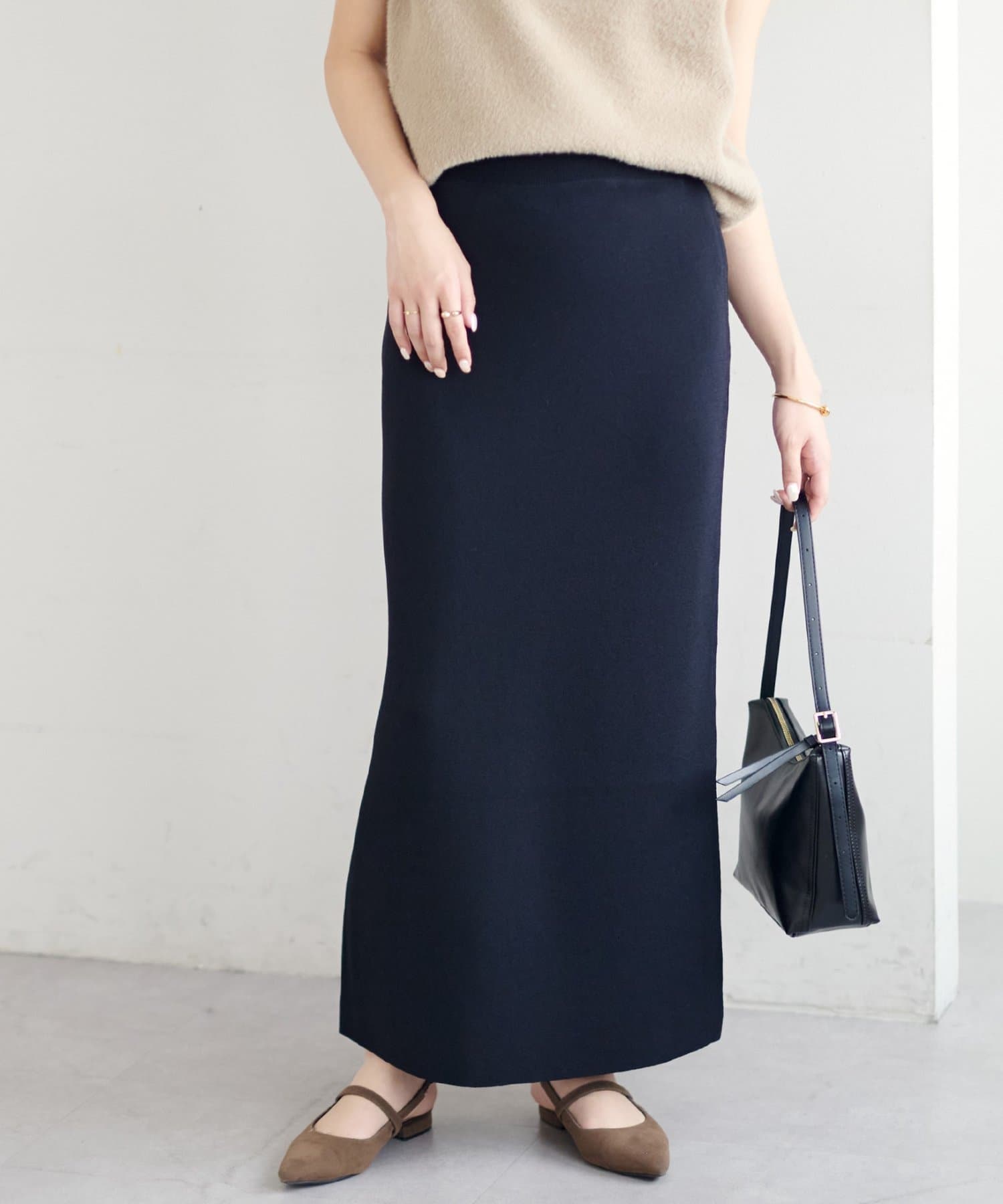 DISCOAT(ディスコート) 【Noka】接触冷感ニットナロースカート