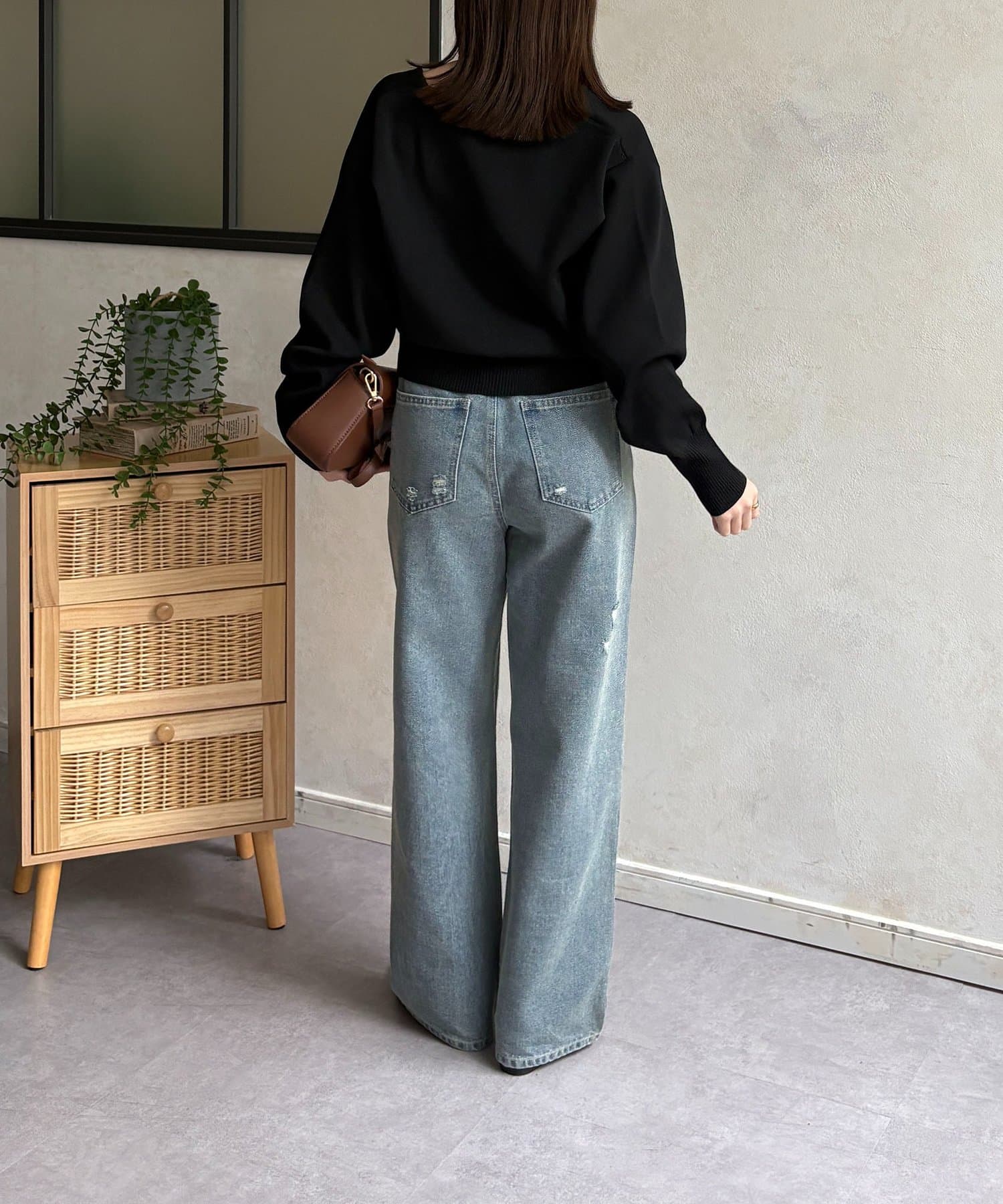 Thevon.(ゼヴォン) スポンジヤーン深Vネックカーディガン