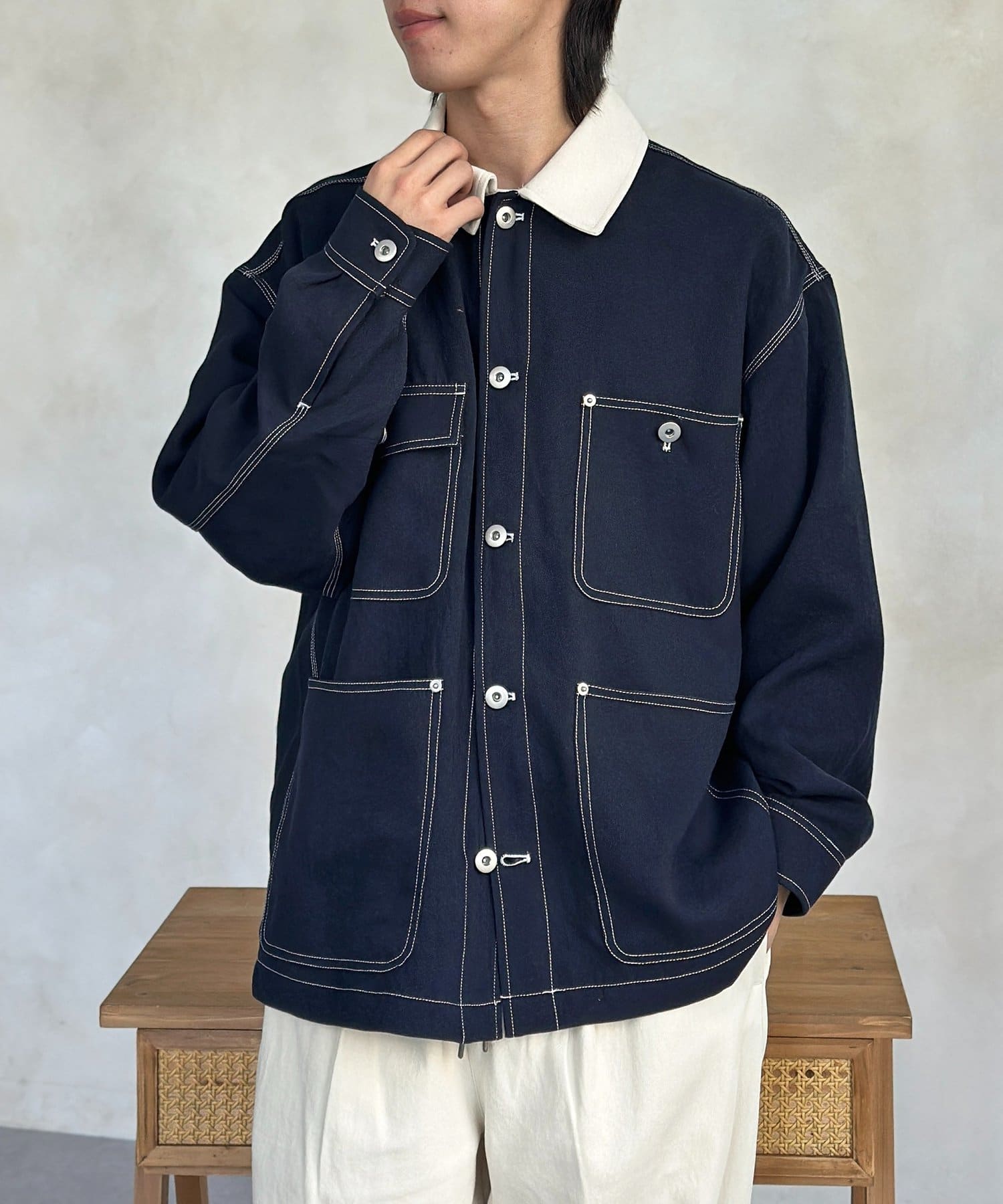 CPCM(シーピーシーエム) 防花粉加工ステッチカバーオール