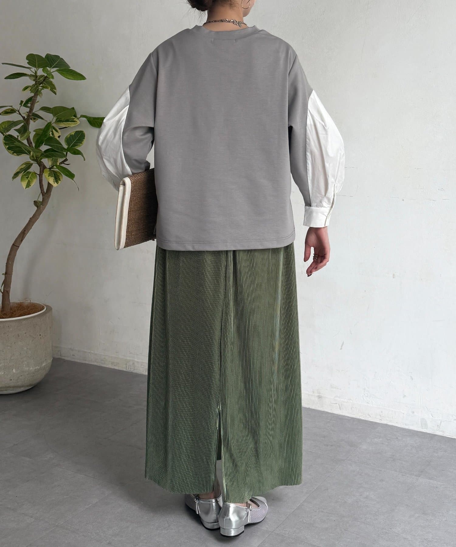 Chez toi(シェトワ) 袖切替ポンチプルオーバー