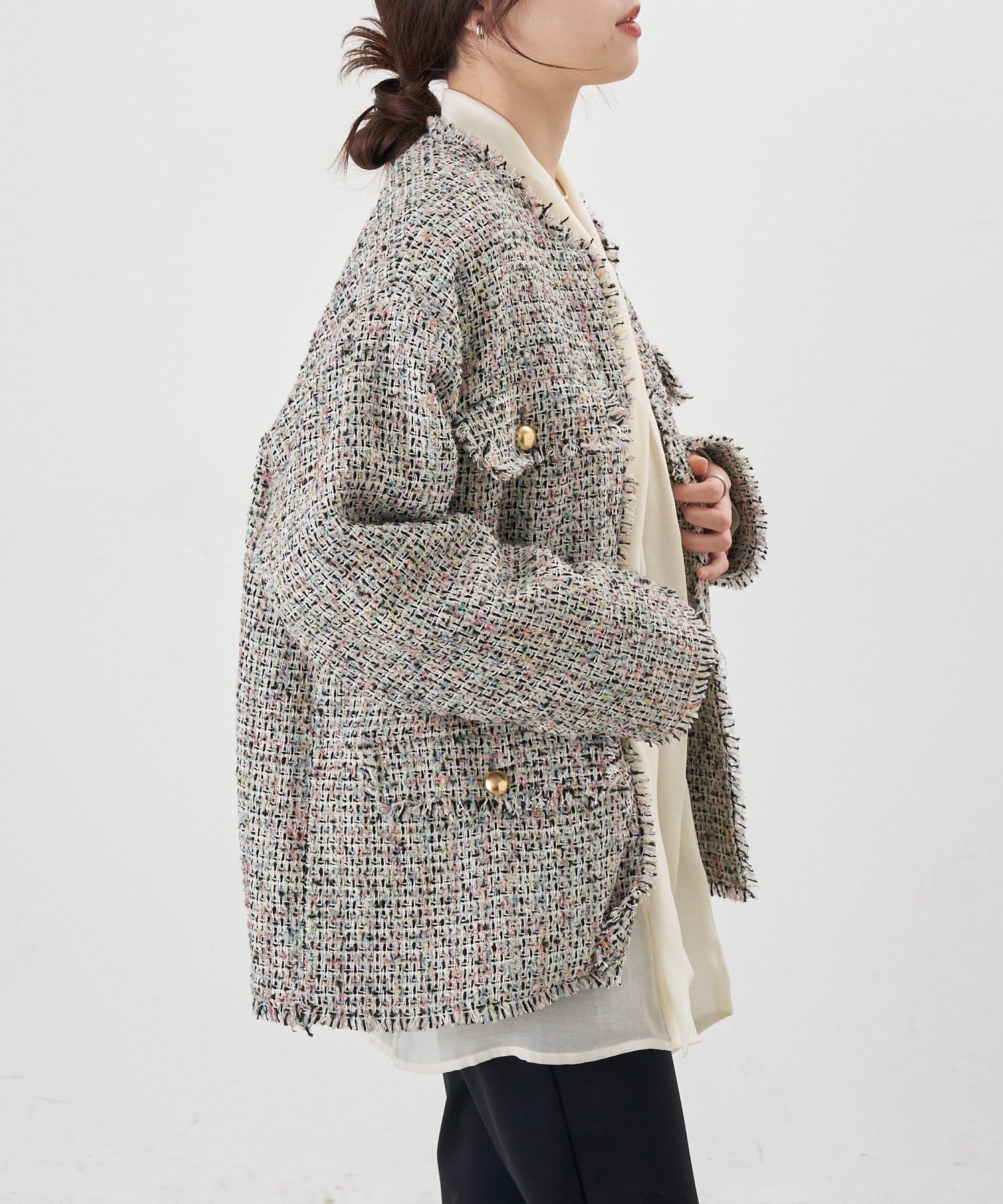 SHENERY(シーナリー) 【インフルエンサー＠akane_nagataコラボ】ツイードジャケット