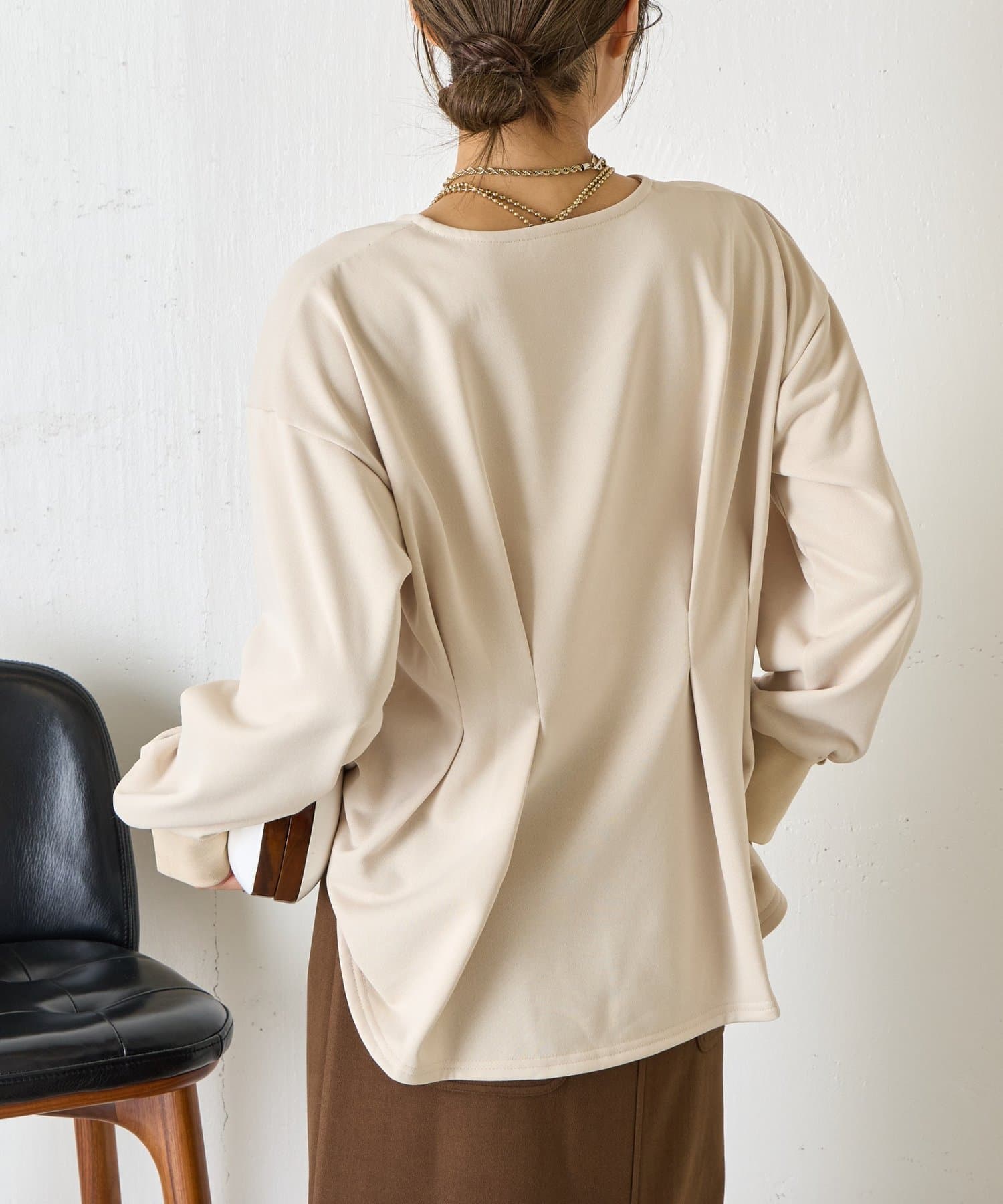 Jena　espace merveilleux(ジェナ　エスパスメルヴェイユ) バックタックプルオーバー