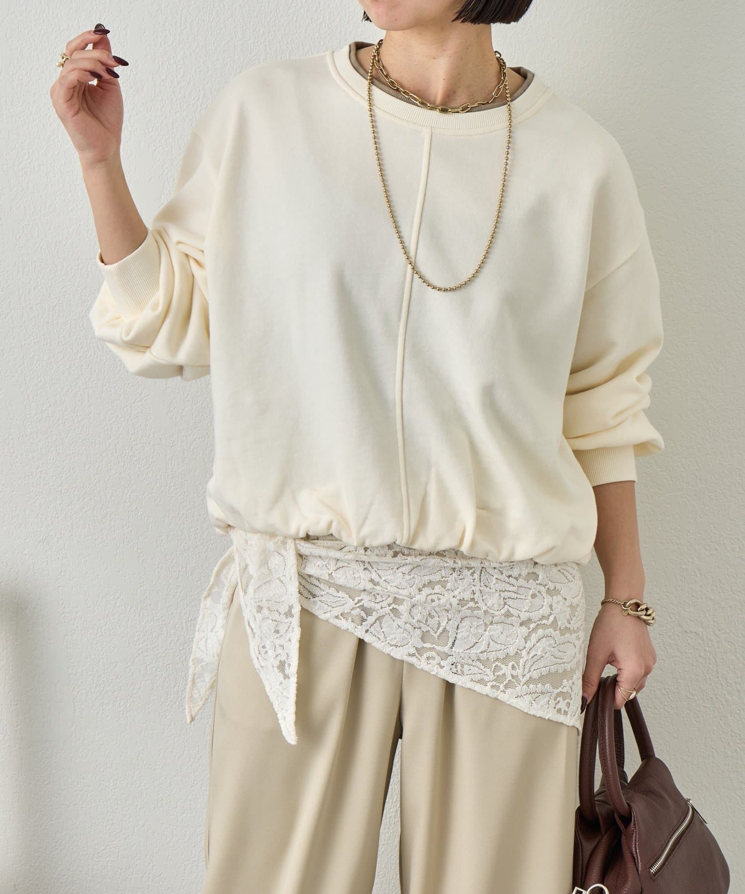 Jena　espace merveilleux(ジェナ　エスパスメルヴェイユ) 裾バルーンプルオーバー