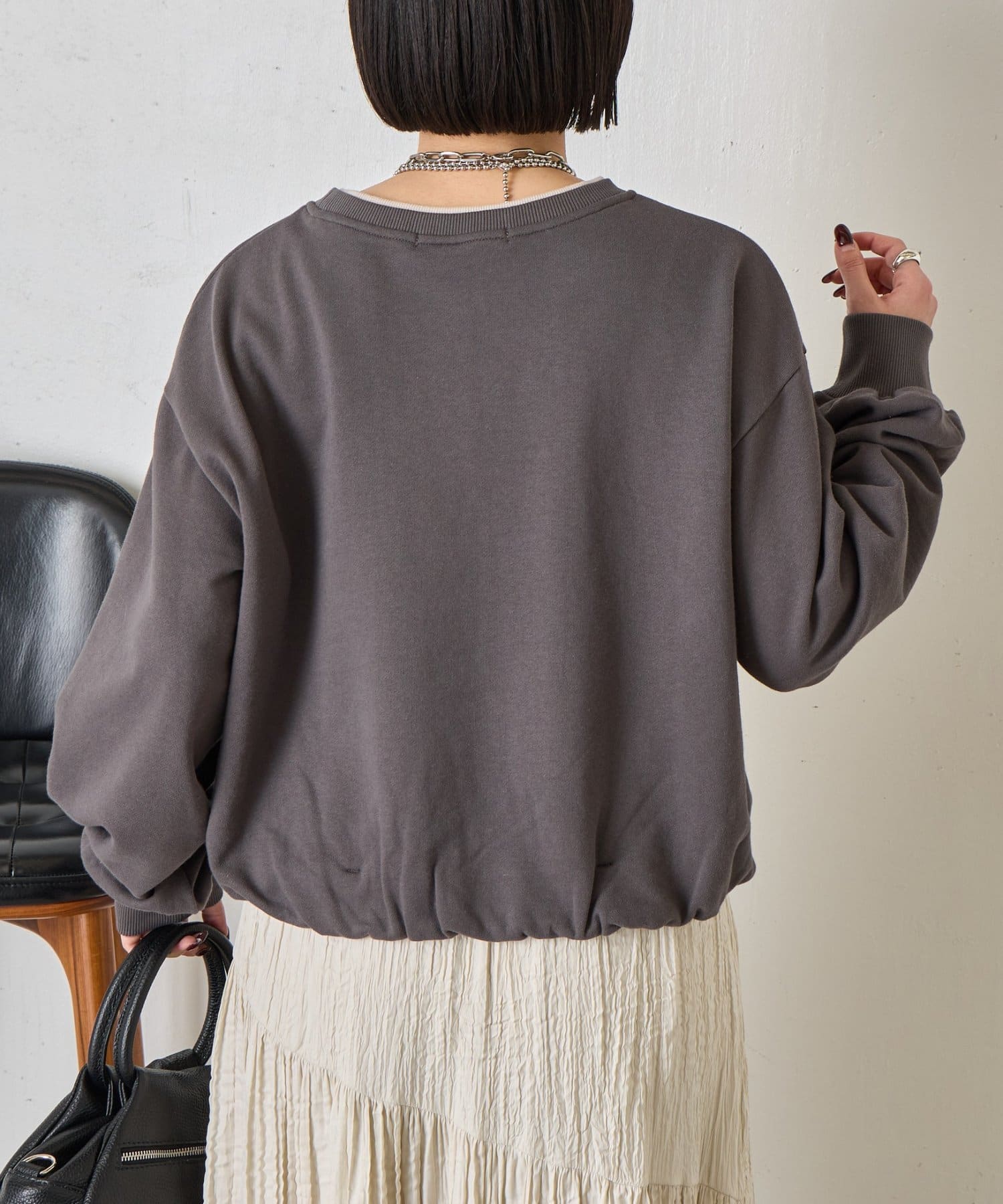 Jena　espace merveilleux(ジェナ　エスパスメルヴェイユ) 裾バルーンプルオーバー